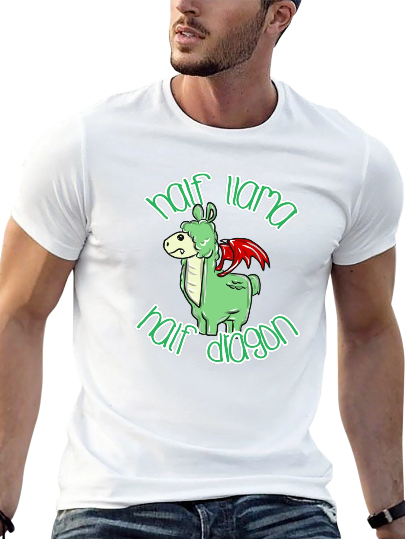 Half Llama Half Dragon Graphic T-Shirt