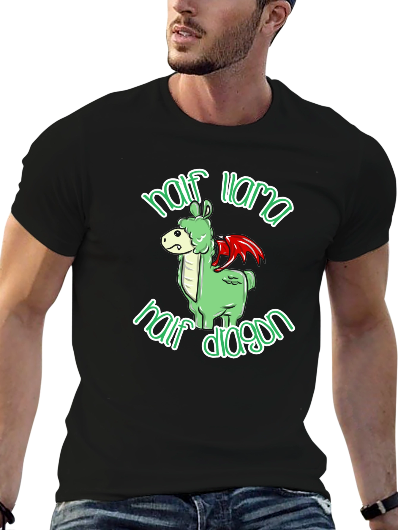 Half Llama Half Dragon Graphic T-Shirt