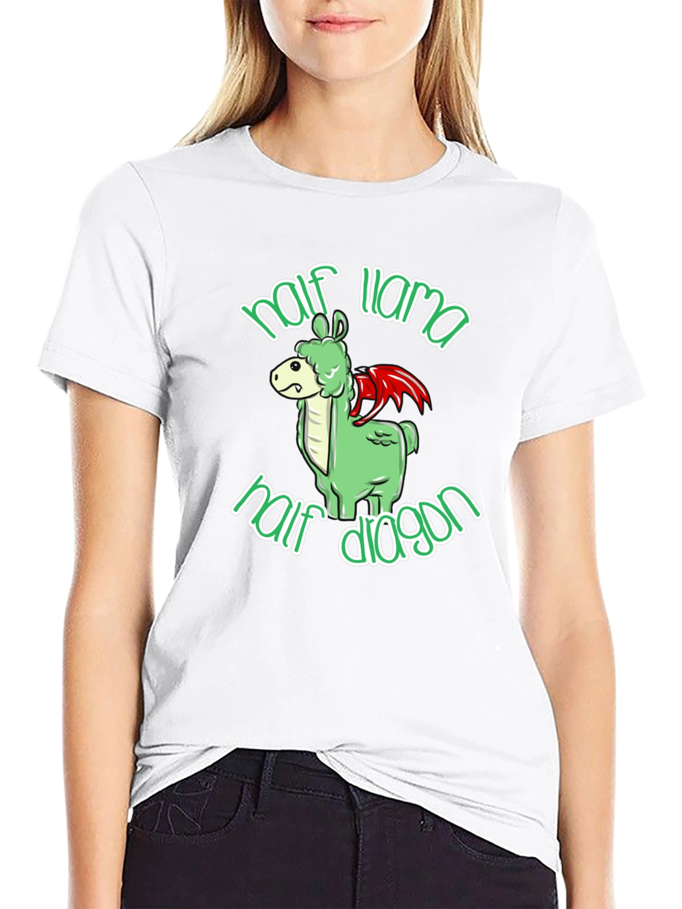 Half Llama Half Dragon Graphic T-Shirt