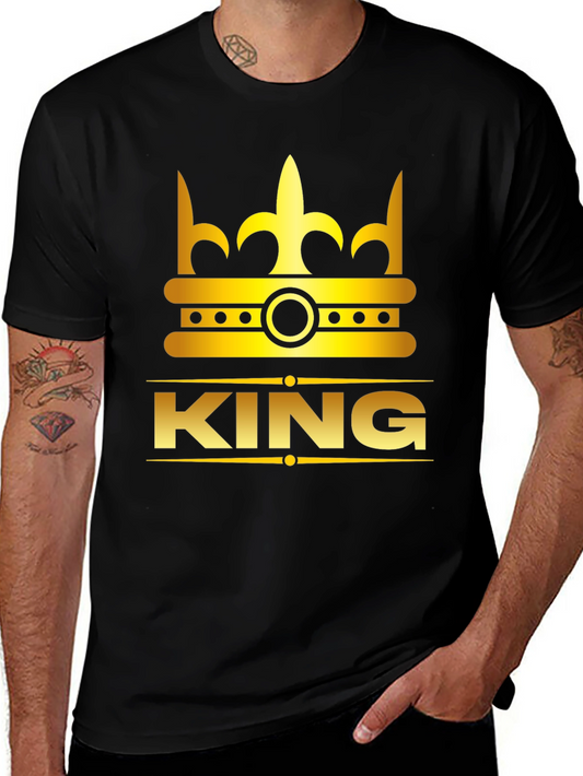King Crown Graphic Print T-Shirt - Black