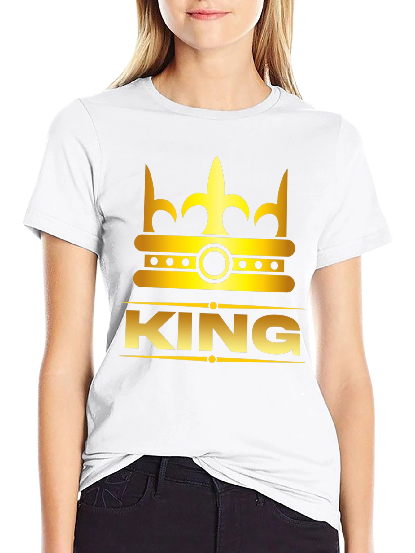 King Crown Graphic Print T-Shirt - Black