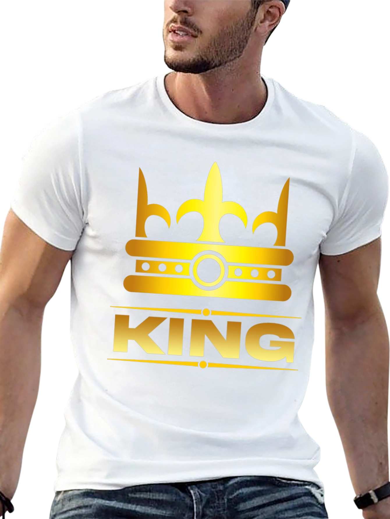 King Crown Graphic Print T-Shirt - Black