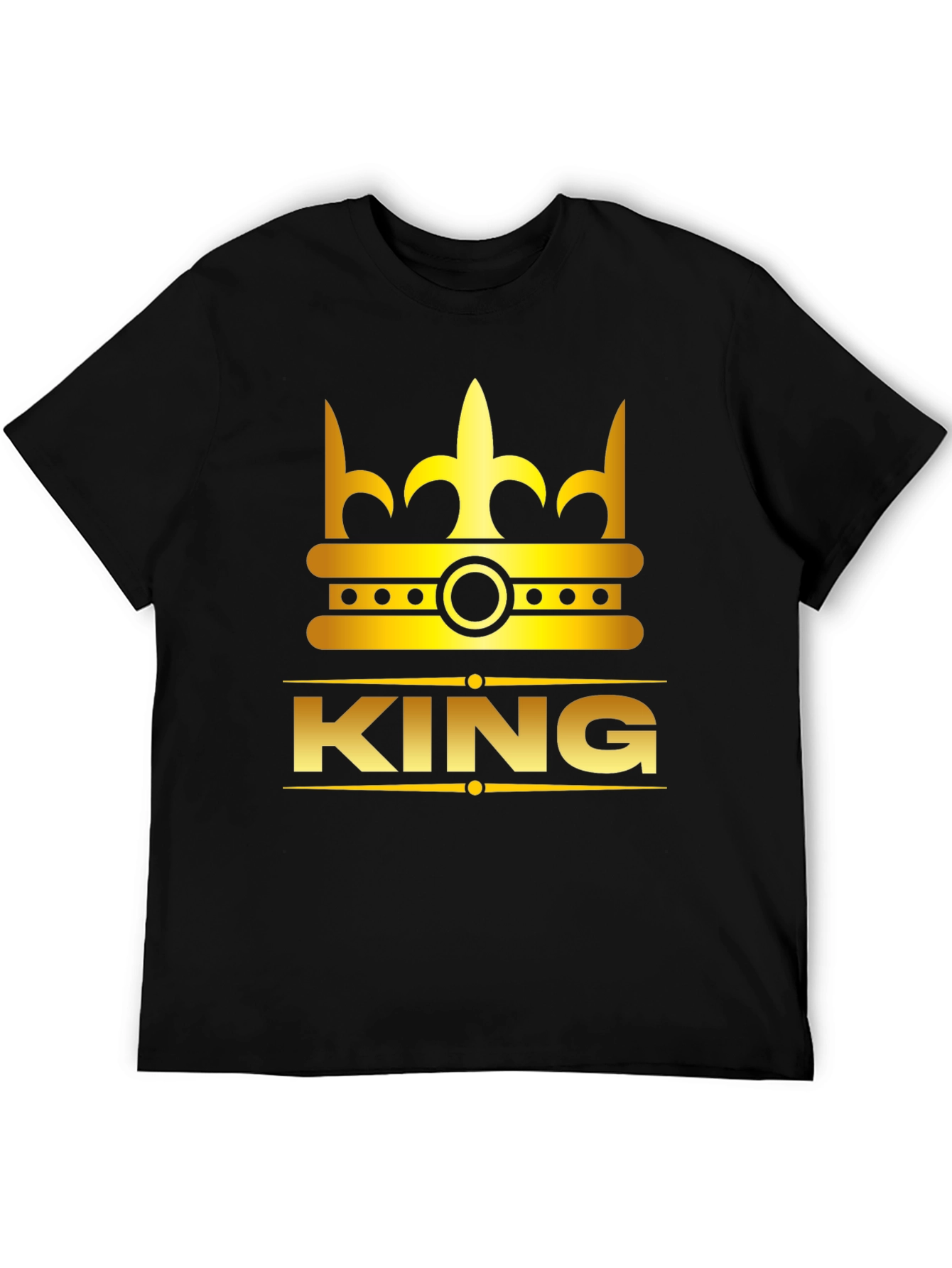 King Crown Graphic Print T-Shirt - Black