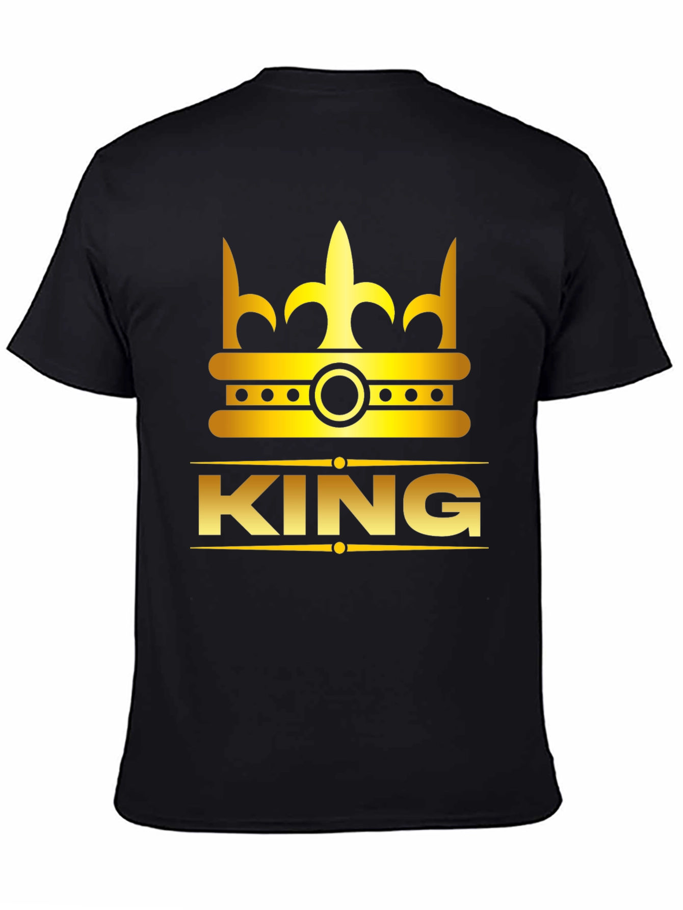 King Crown Graphic Print T-Shirt - Black