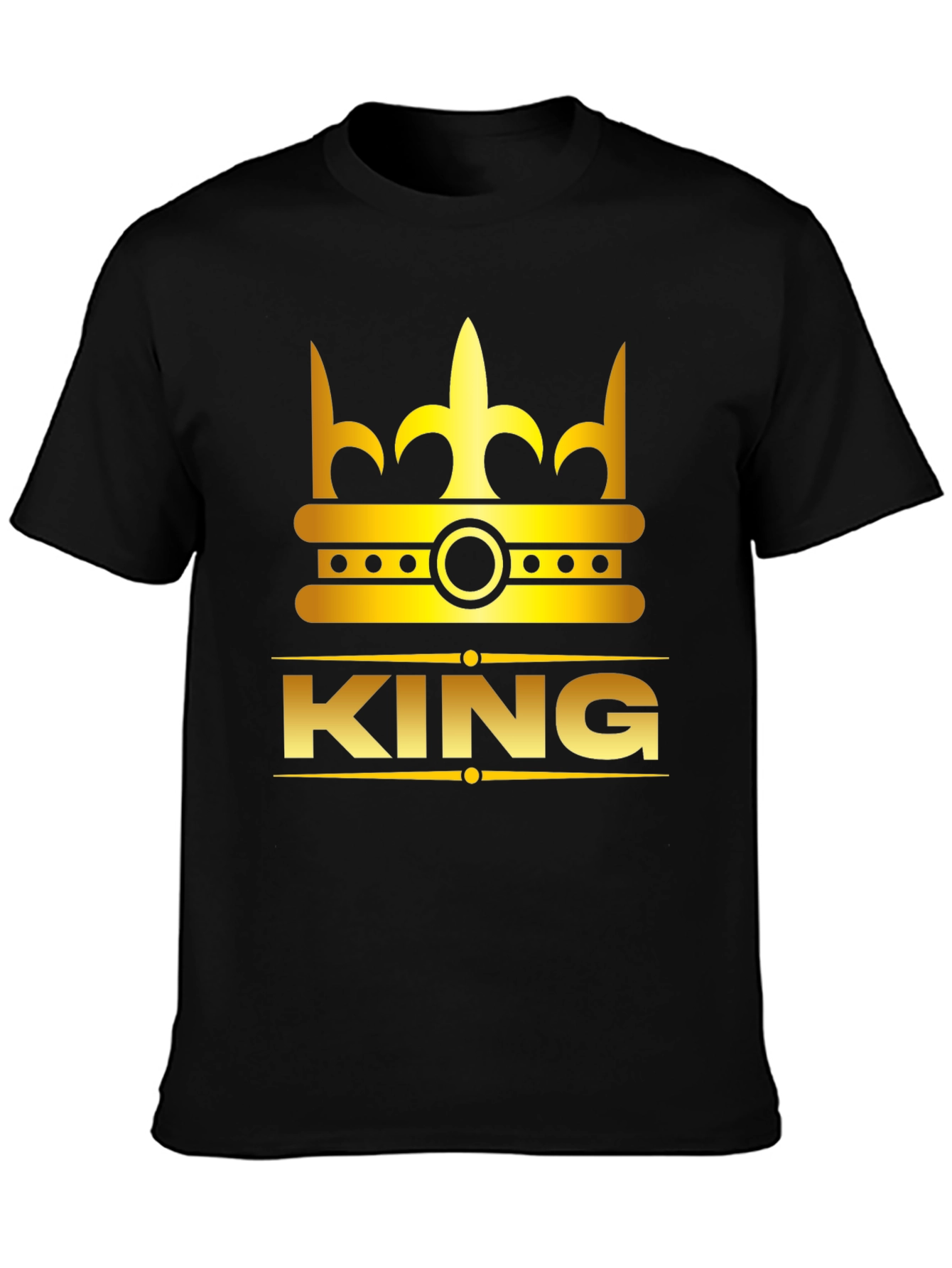 King Crown Graphic Print T-Shirt - Black