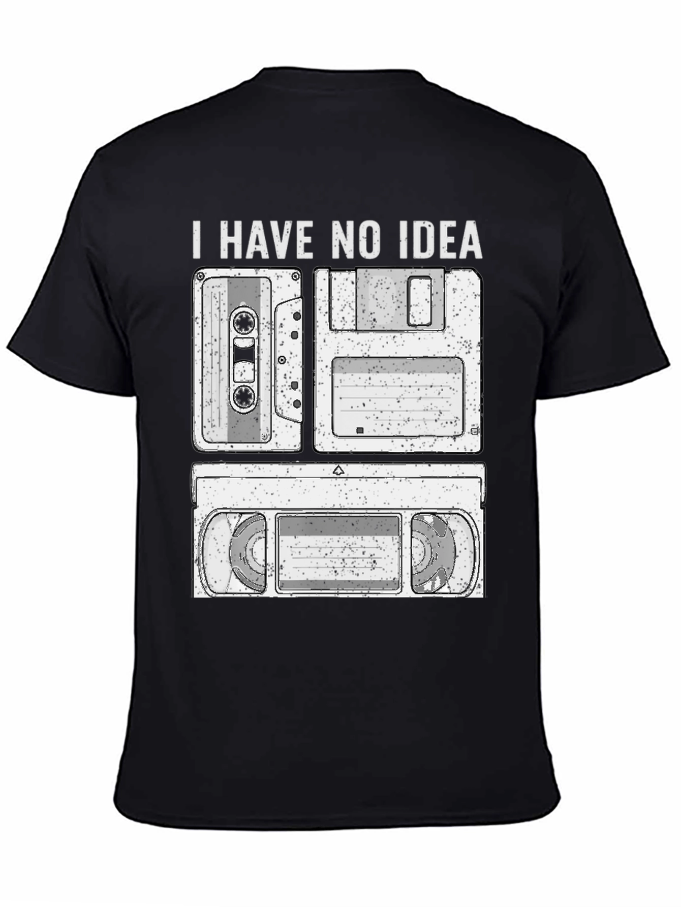 Retro Tech T-Shirt - Cassette Floppy Disk VHS