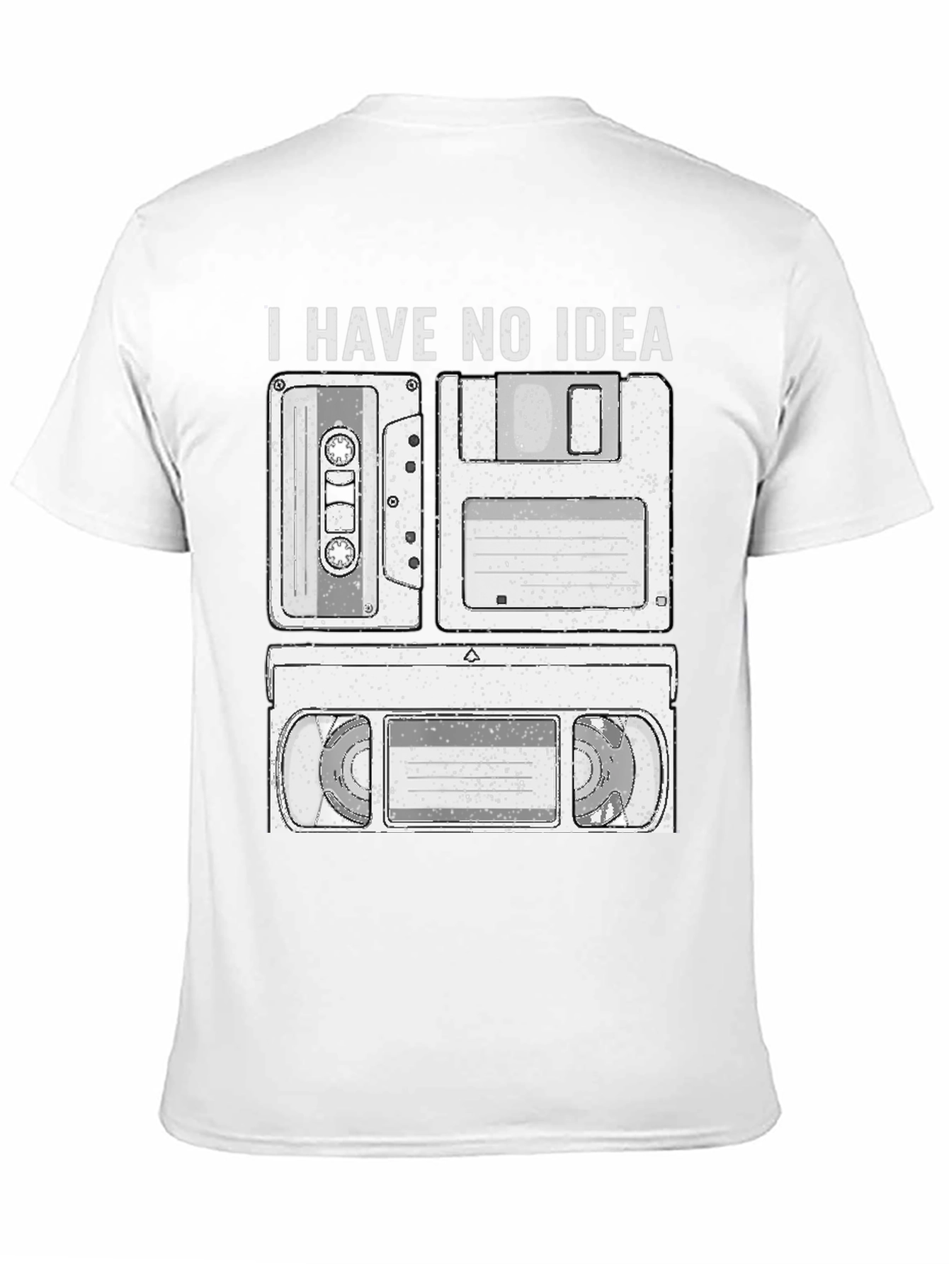 Retro Tech T-Shirt - Cassette Floppy Disk VHS
