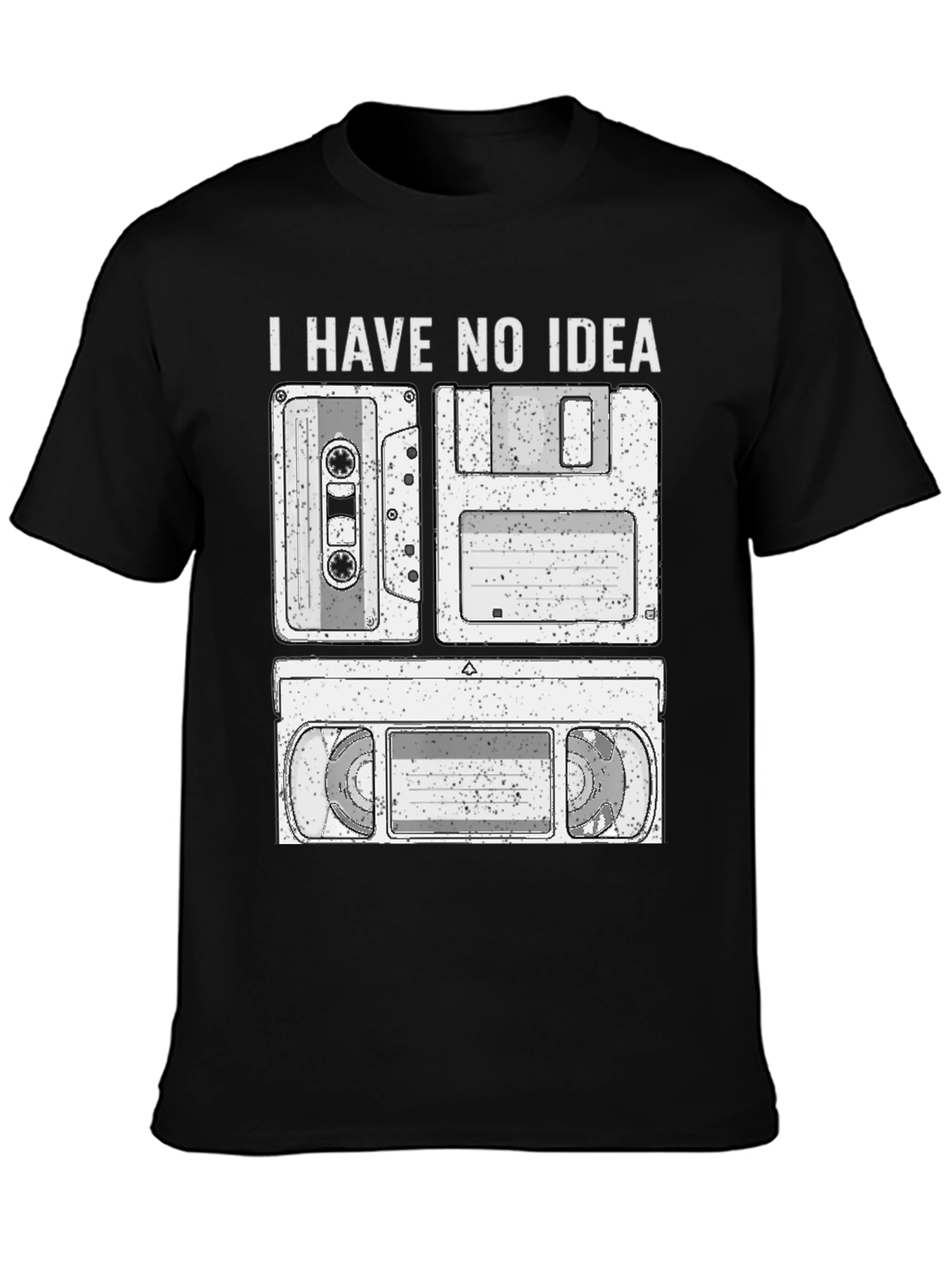 Retro Tech T-Shirt - Cassette Floppy Disk VHS