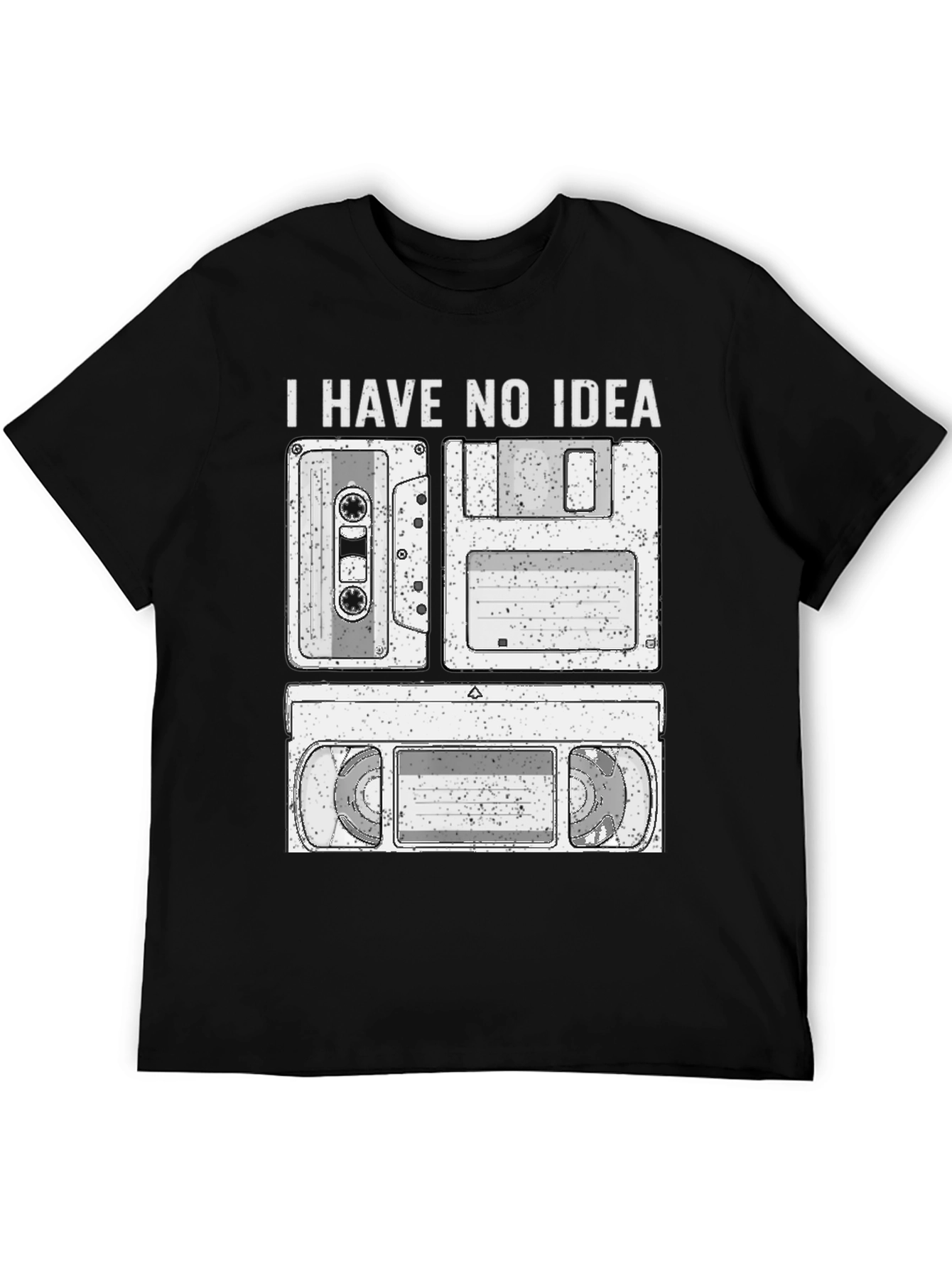 Retro Tech T-Shirt - Cassette Floppy Disk VHS