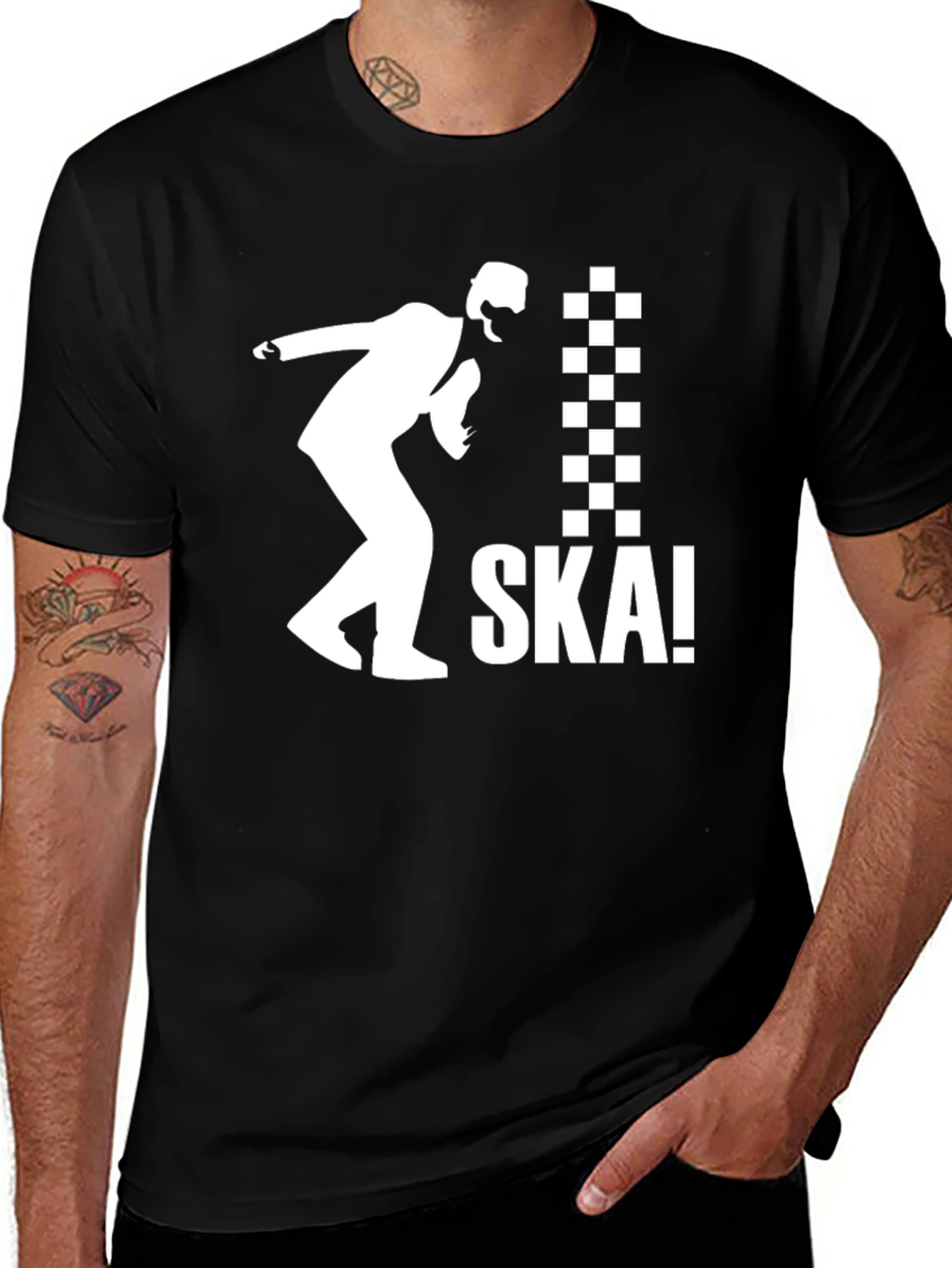 Ska Dancing Black T-Shirt - Retro Music Graphic Tee