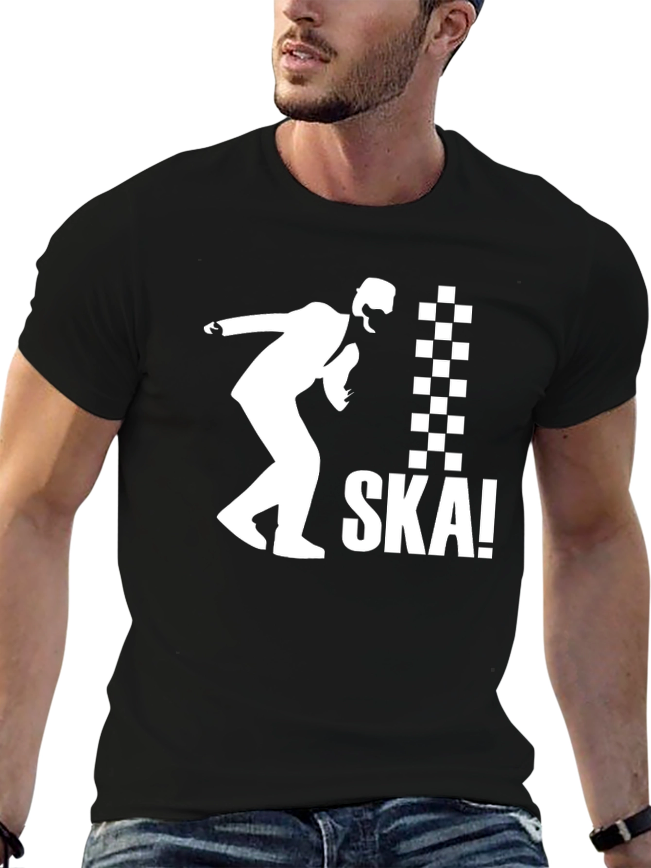 Ska Dancing Black T-Shirt - Retro Music Graphic Tee