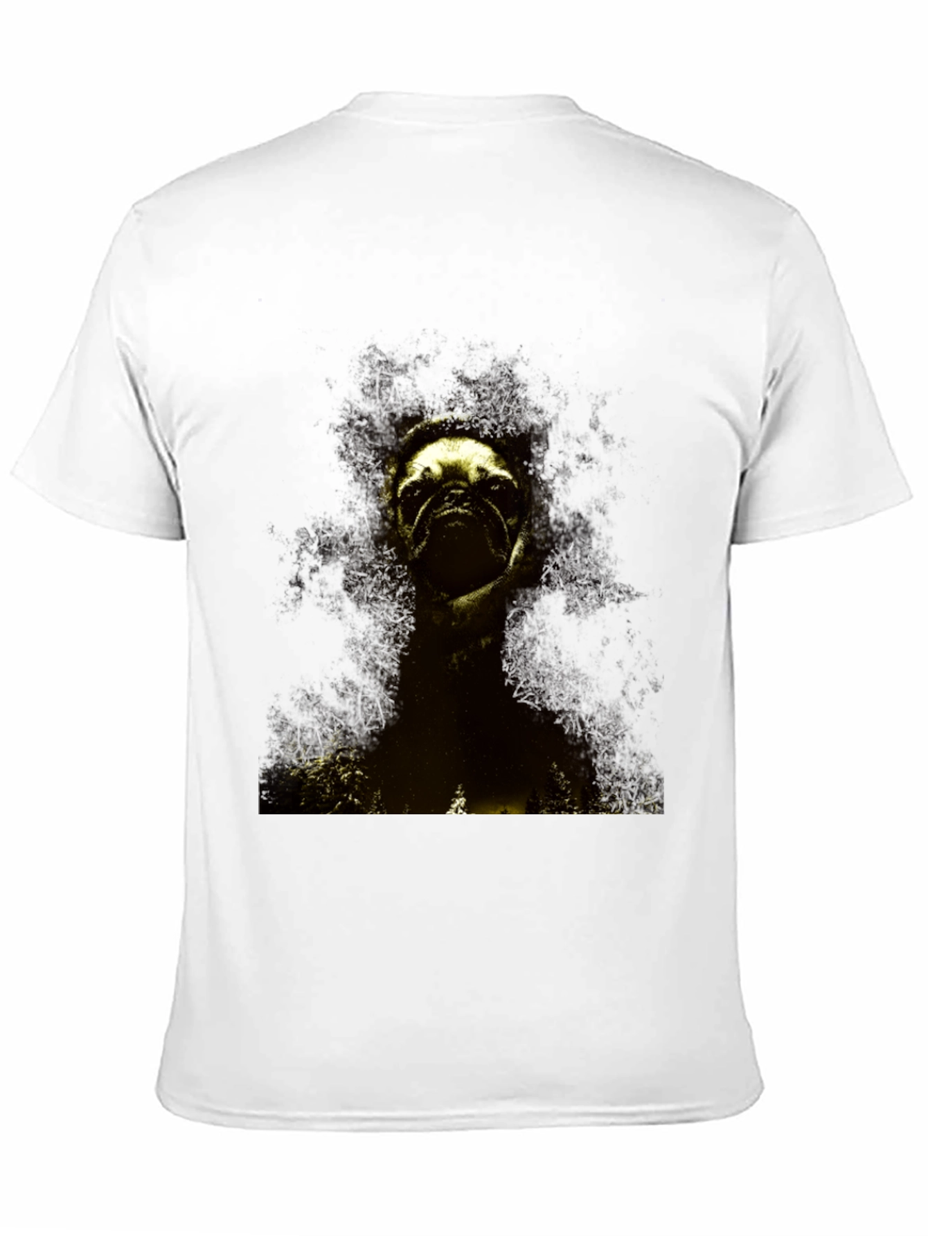 Pug in the Woods Black T-Shirt