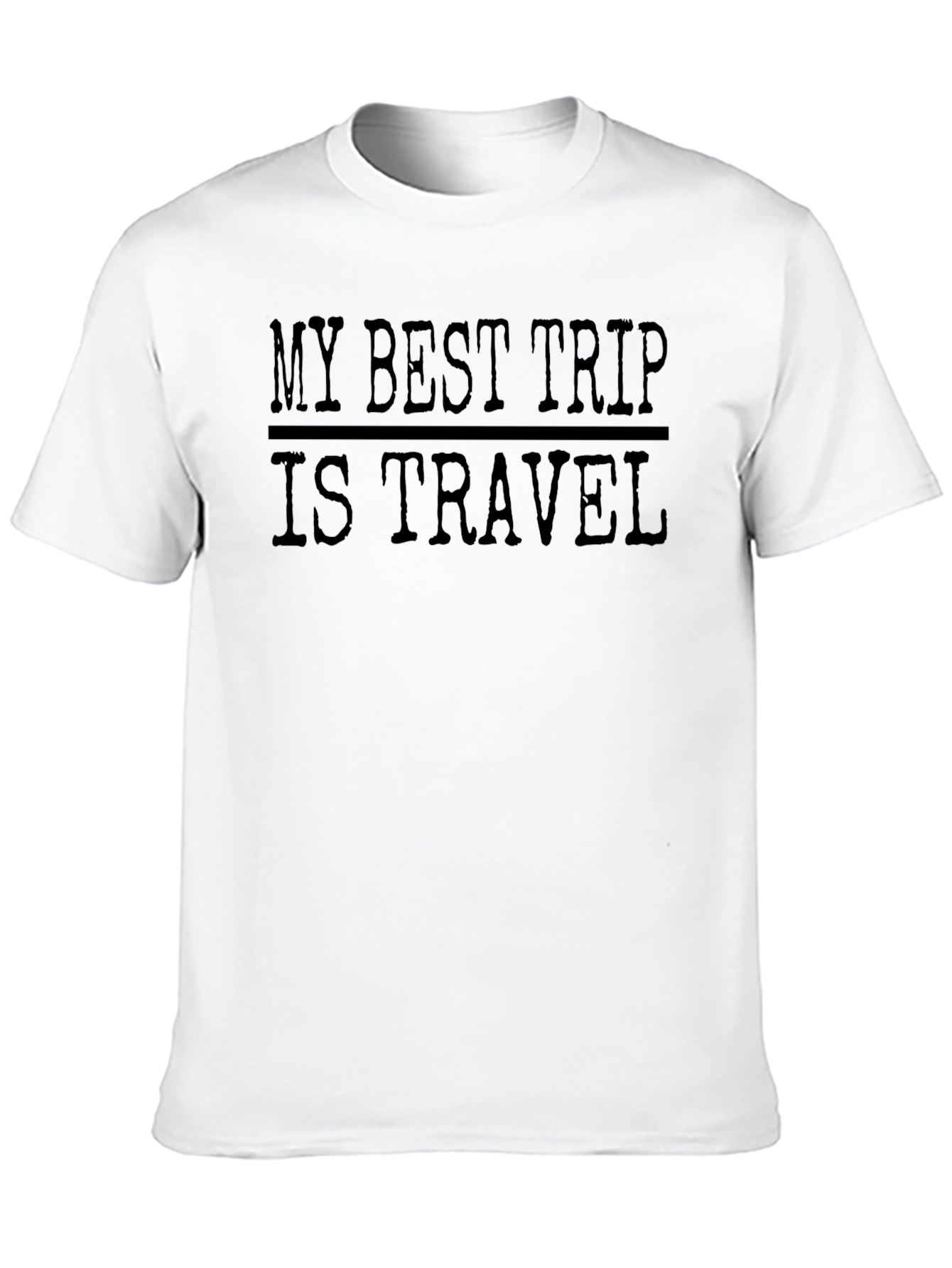 My Best Trip is Travel Black Graphic T-Shirt