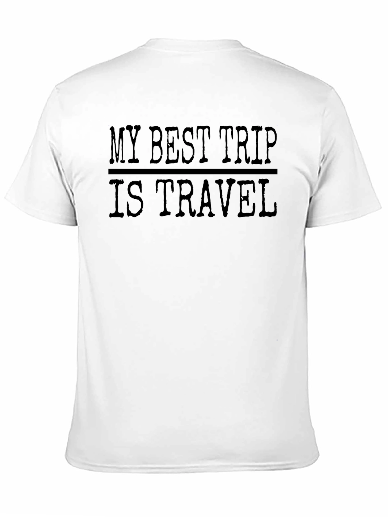 My Best Trip is Travel Black Graphic T-Shirt
