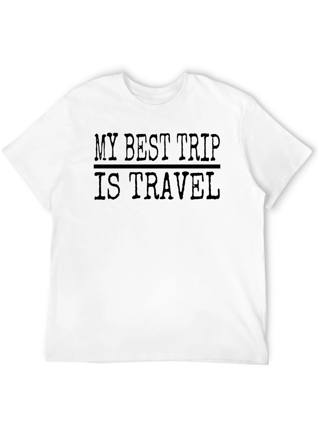 My Best Trip is Travel Black Graphic T-Shirt