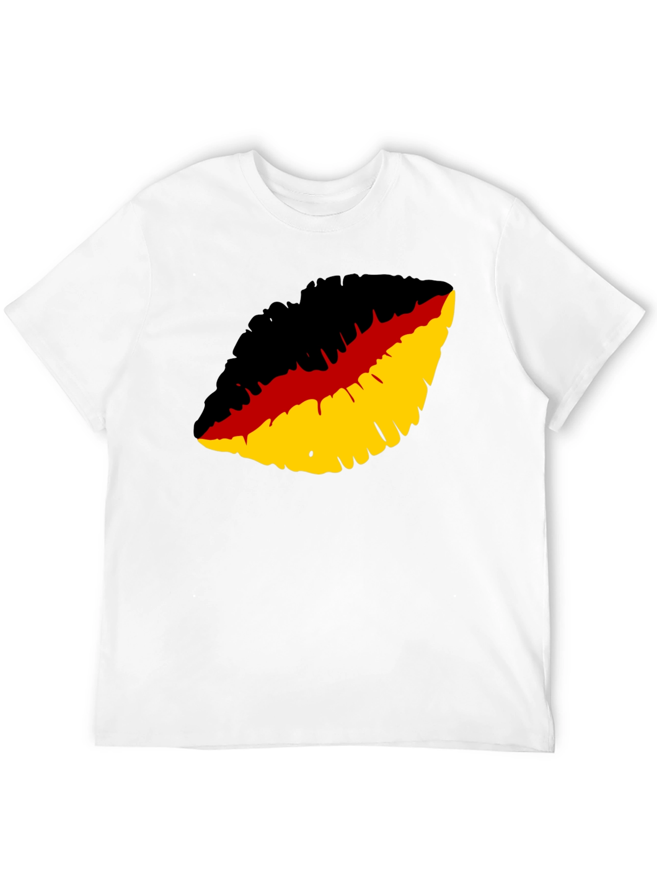German Flag Lips Graphic Tee - Black