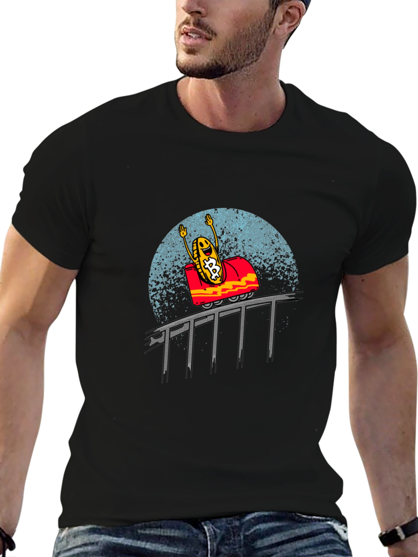Bitcoin Rollercoaster T-Shirt Crypto Design
