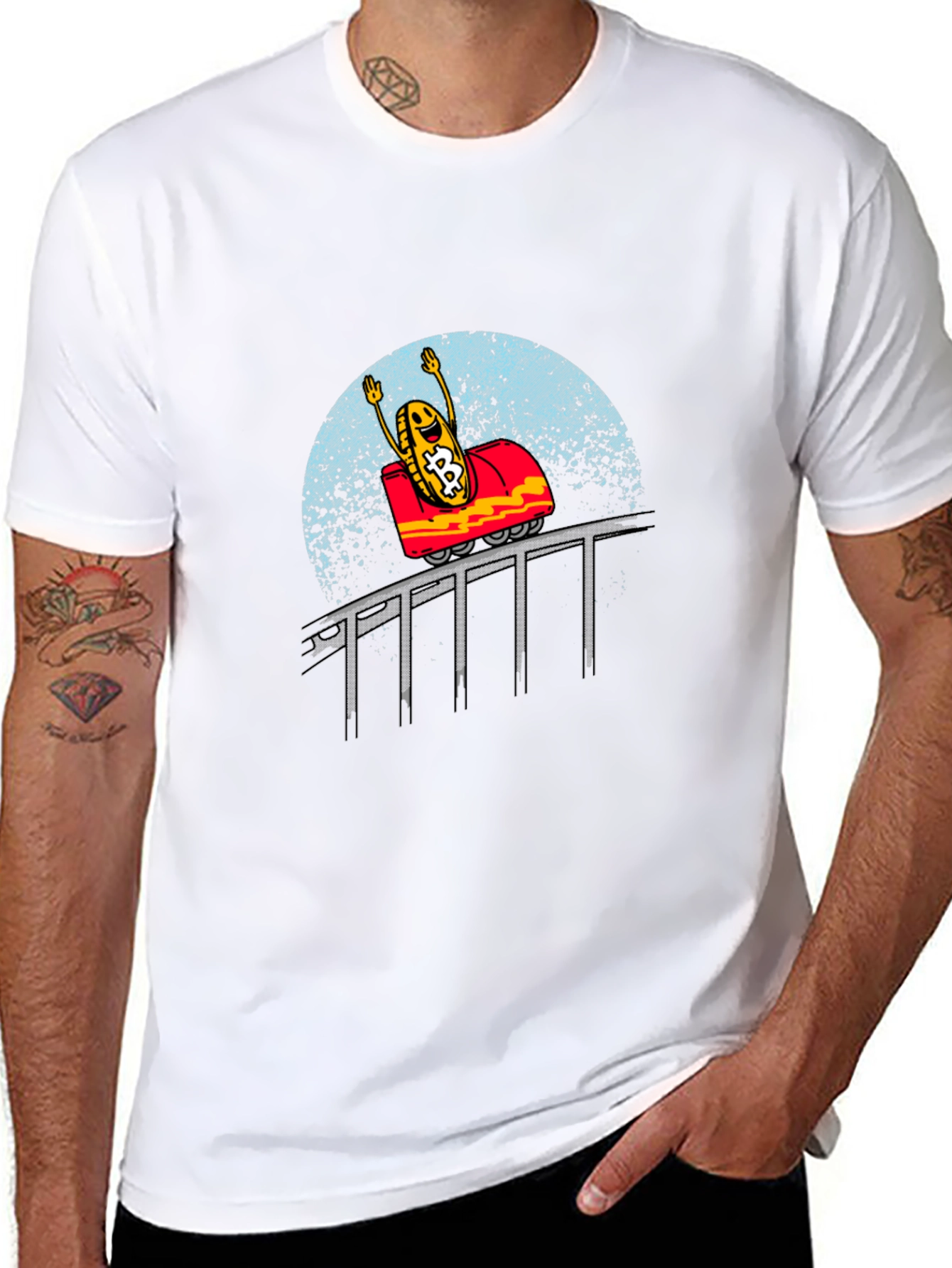 Bitcoin Rollercoaster T-Shirt Crypto Design