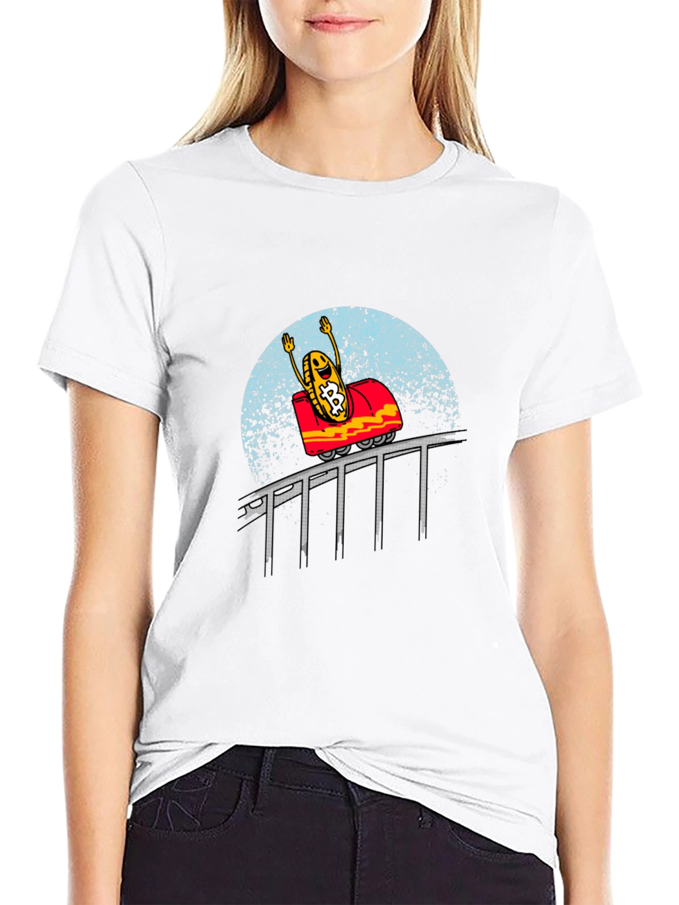 Bitcoin Rollercoaster T-Shirt Crypto Design