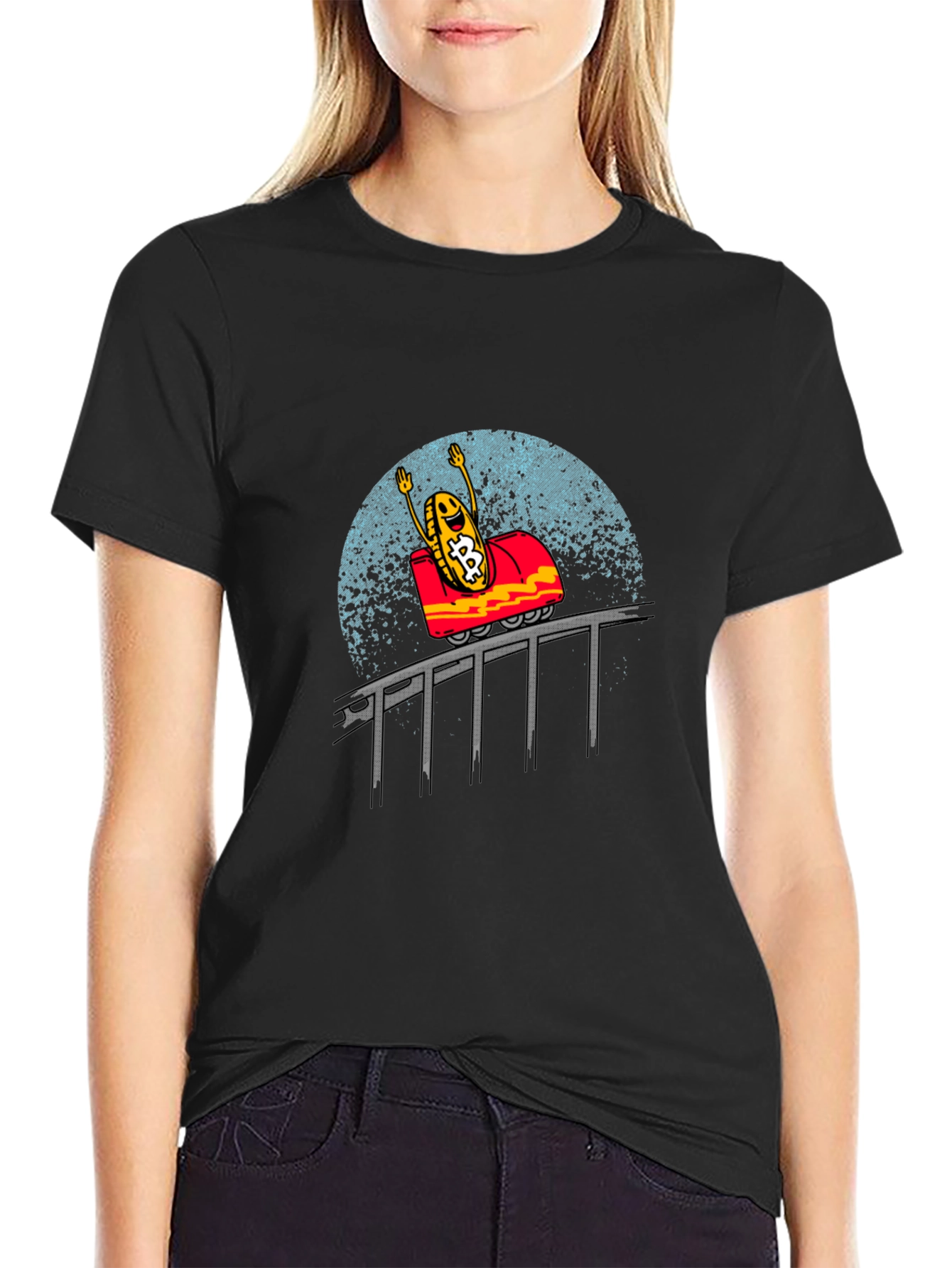 Bitcoin Rollercoaster T-Shirt Crypto Design
