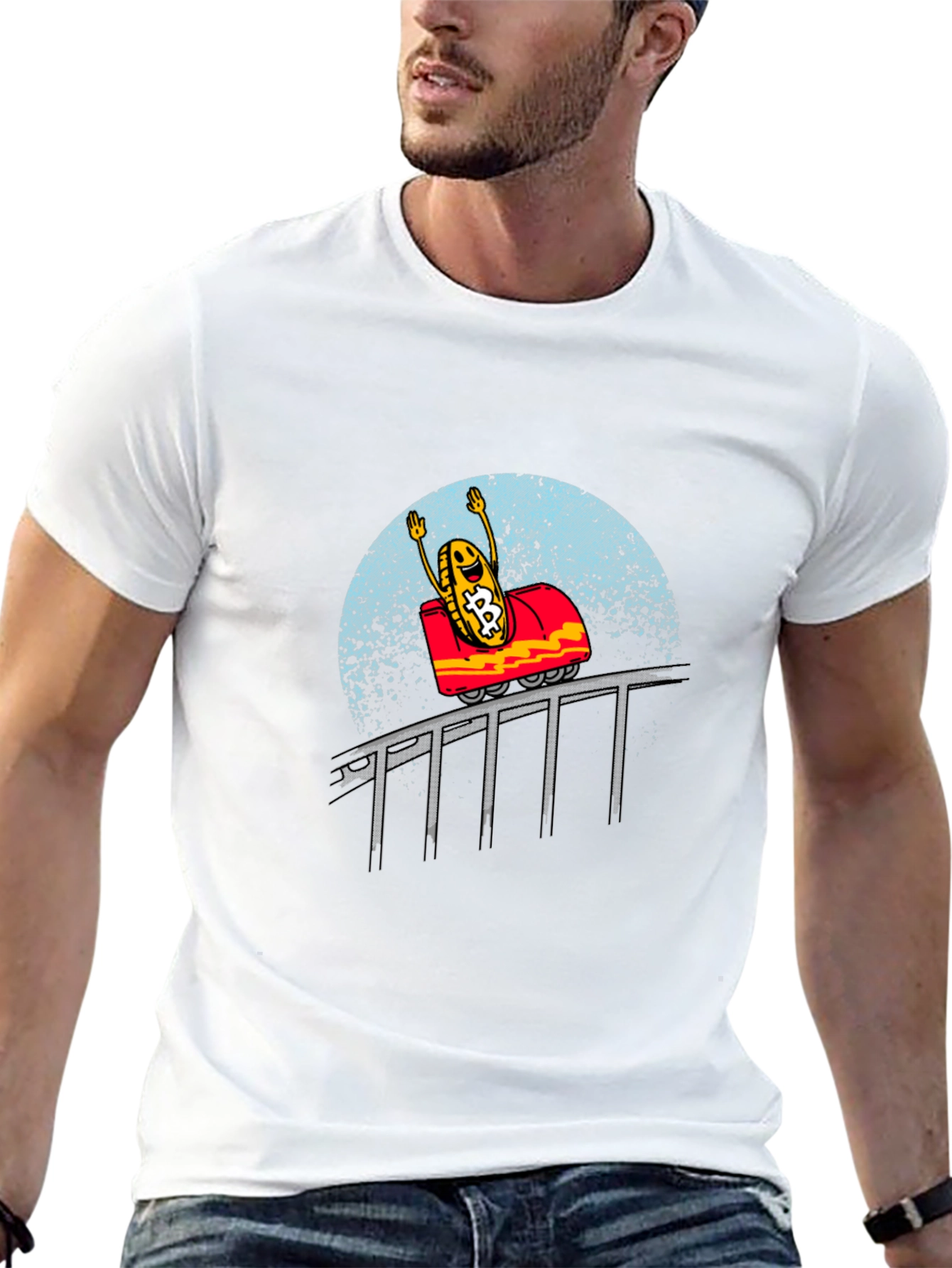 Bitcoin Rollercoaster T-Shirt Crypto Design