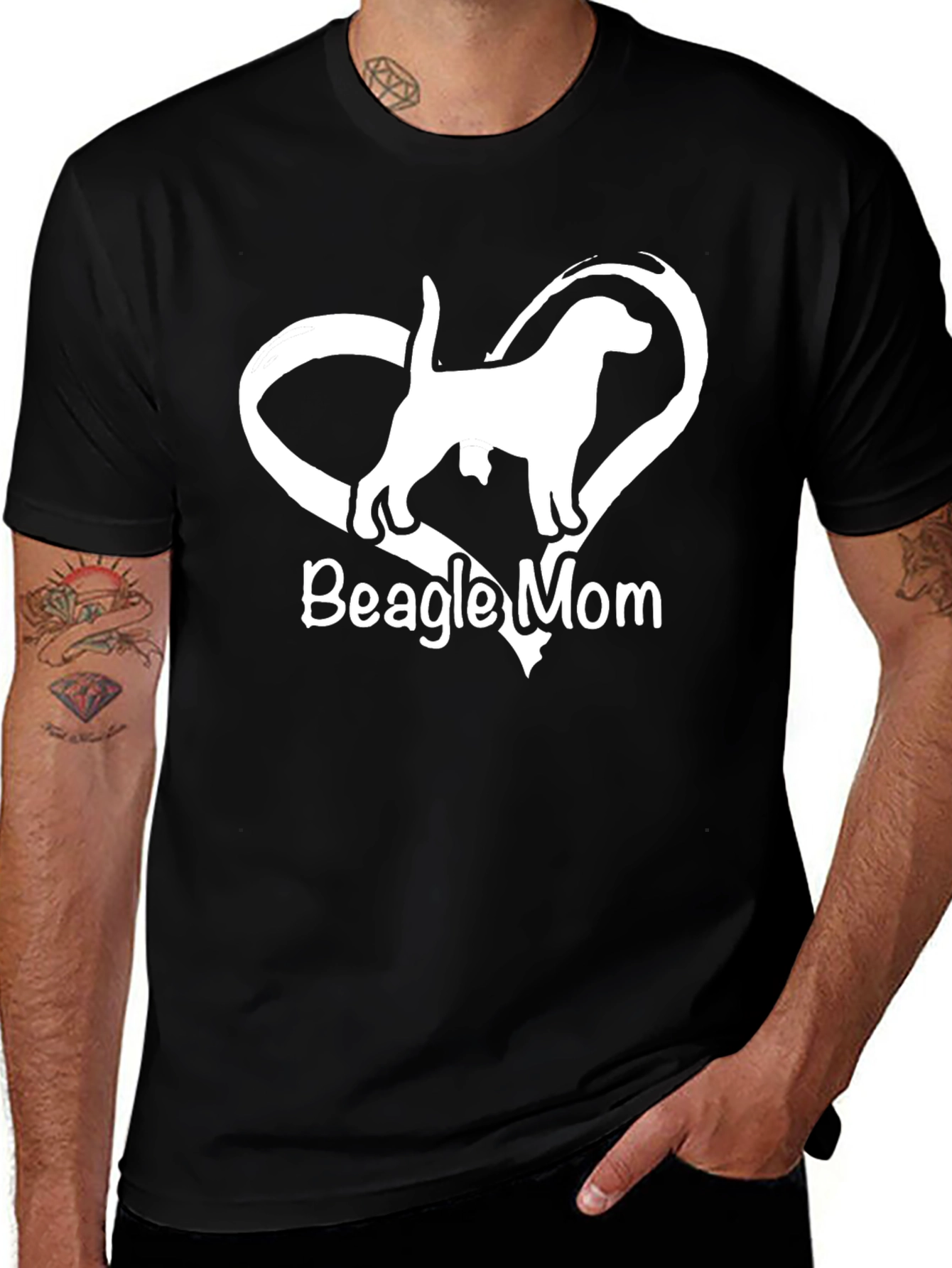 Beagle Mom Heart T-Shirt