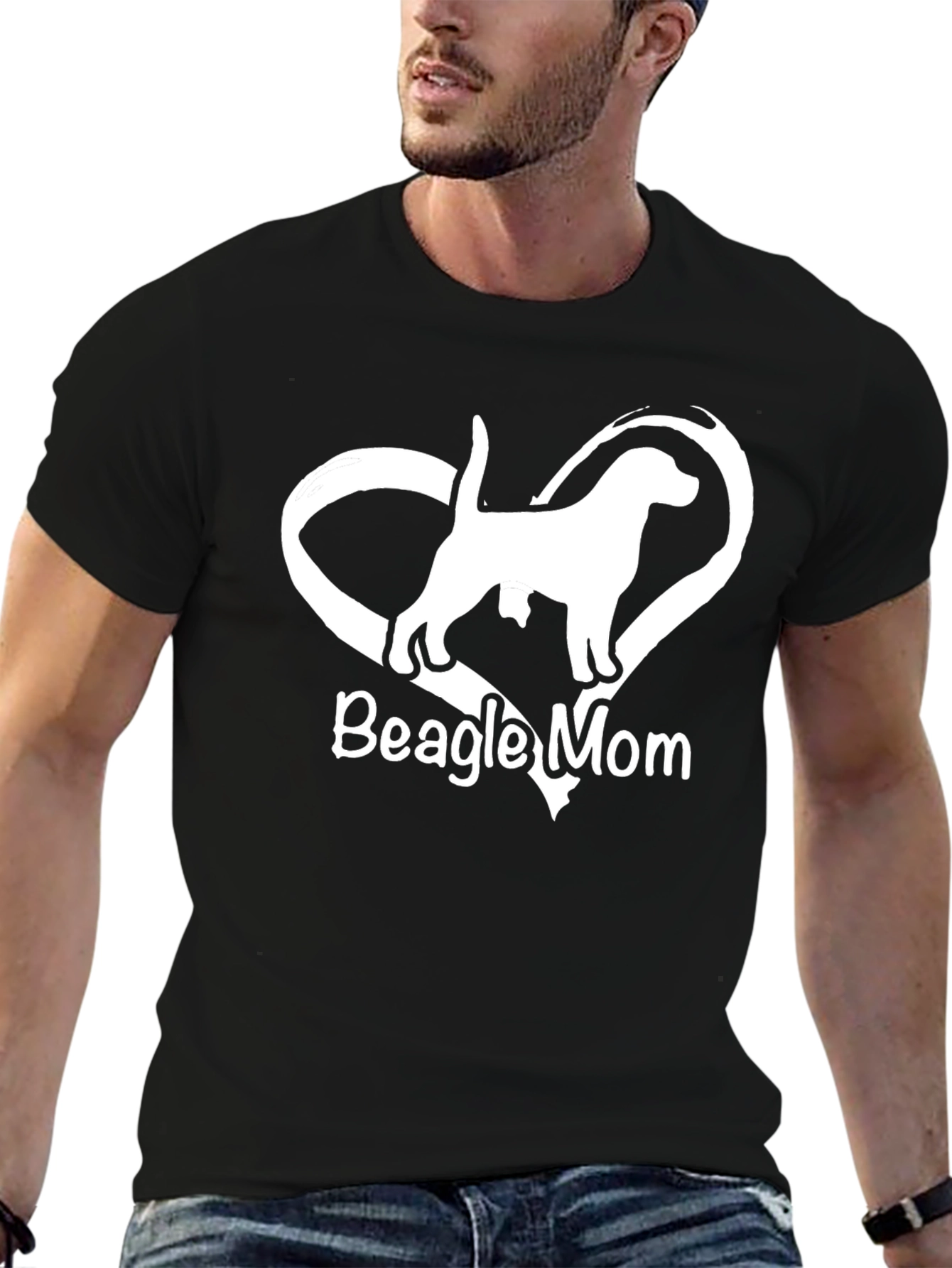 Beagle Mom Heart T-Shirt