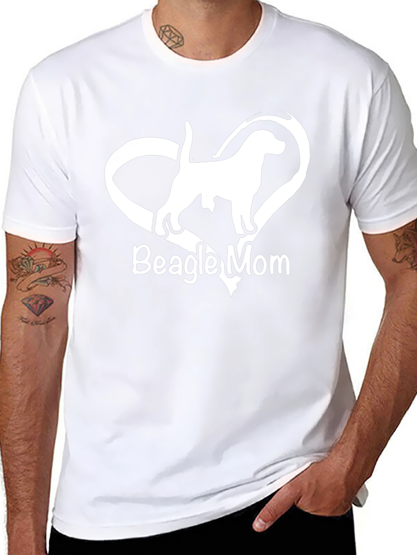 Beagle Mom Heart T-Shirt