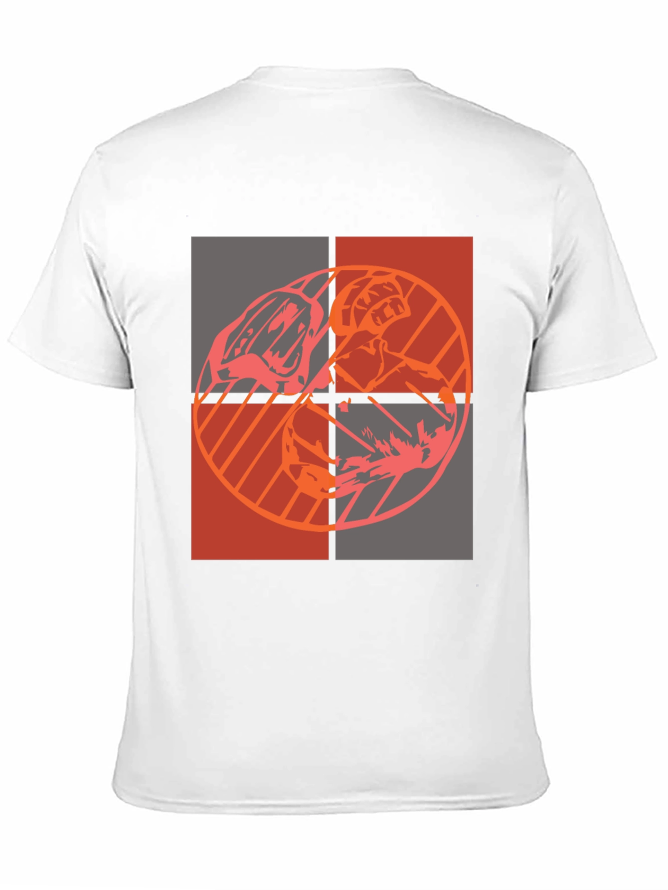 Geometric Graphic Print Black T-Shirt