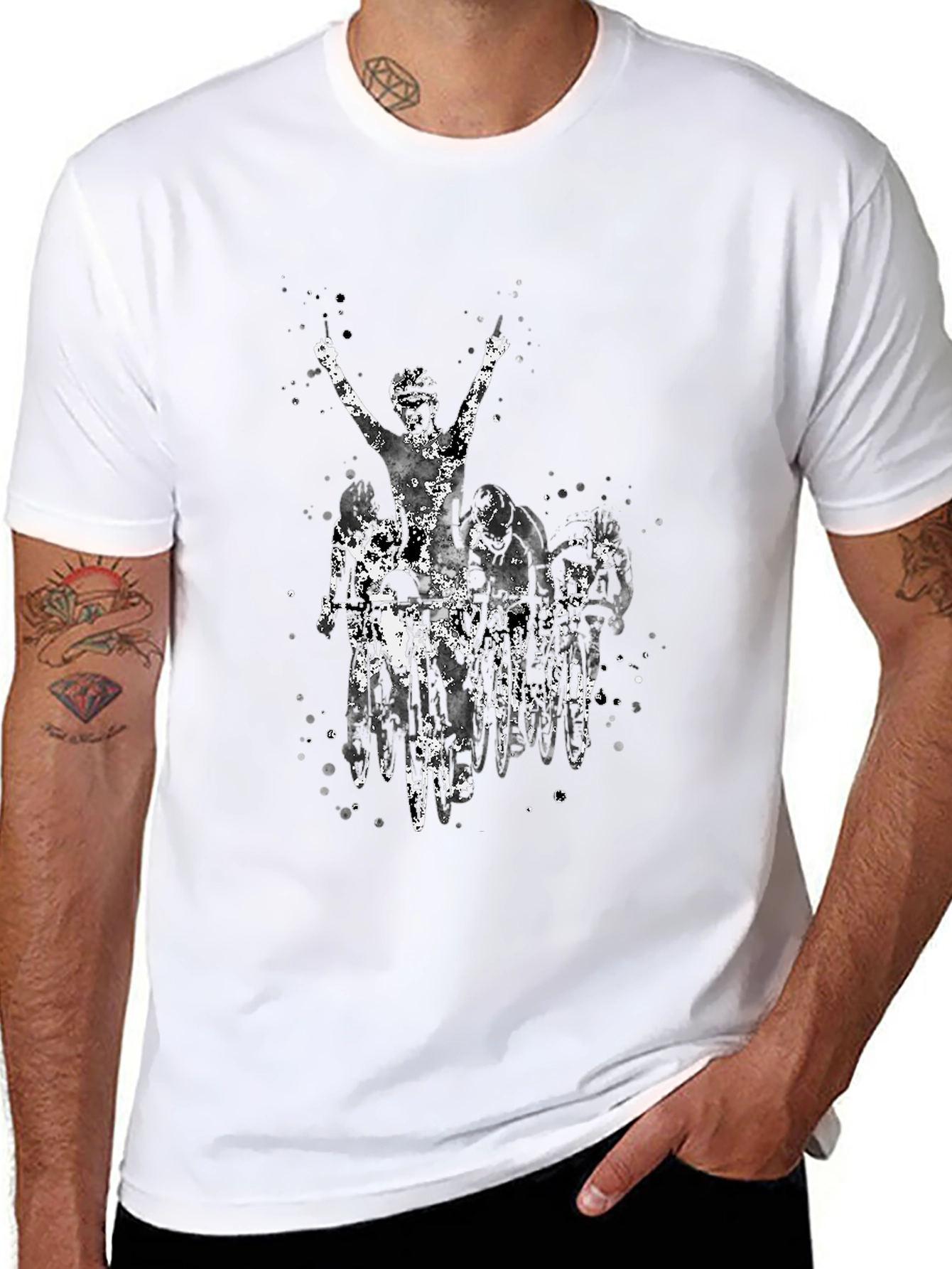 Cyclist Victory Black Graphic Tee