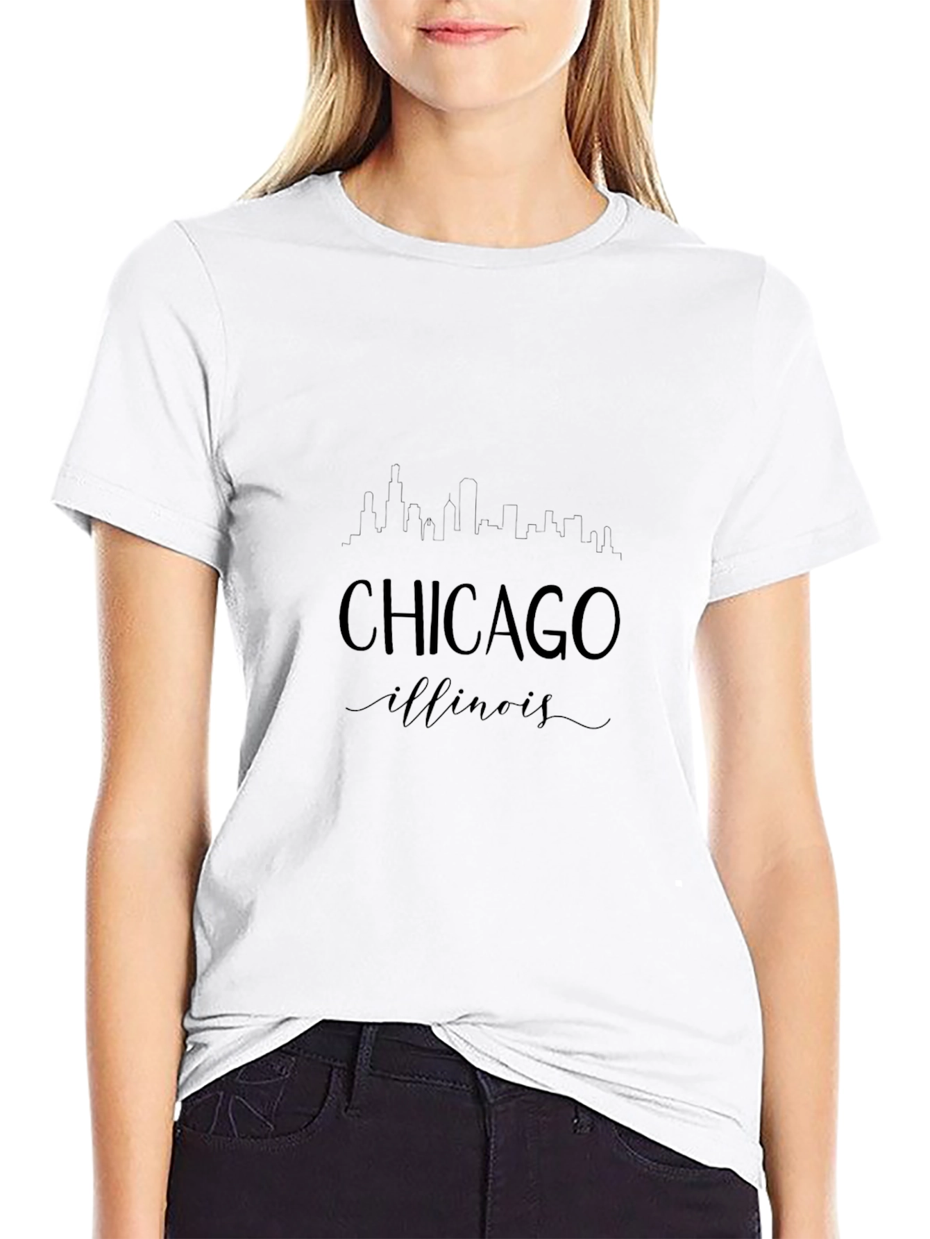 Chicago Illinois Skyline Graphic Tee - Unisex