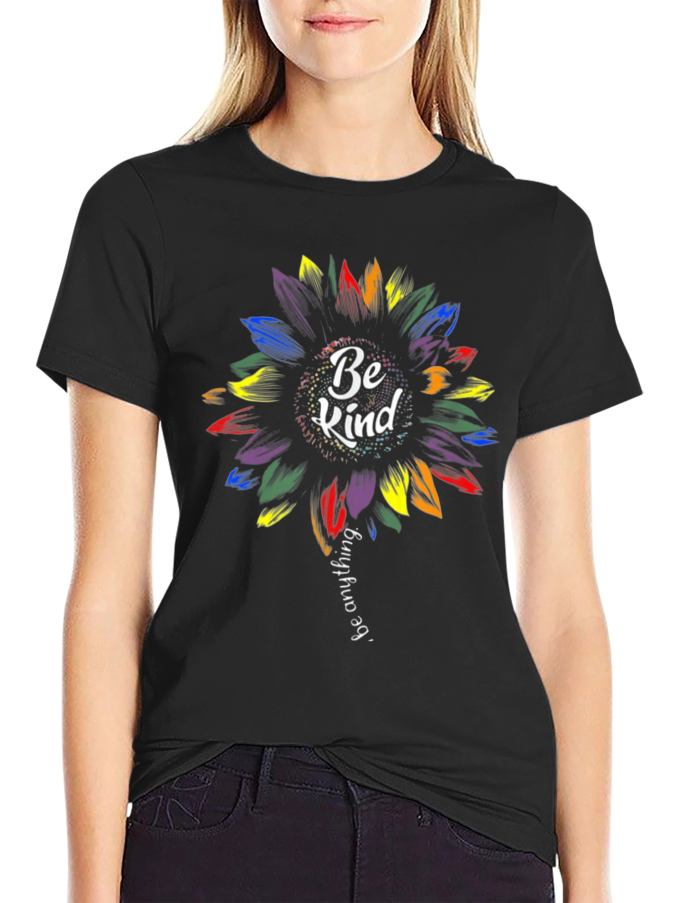 Be Kind Sunflower Graphic T-Shirt