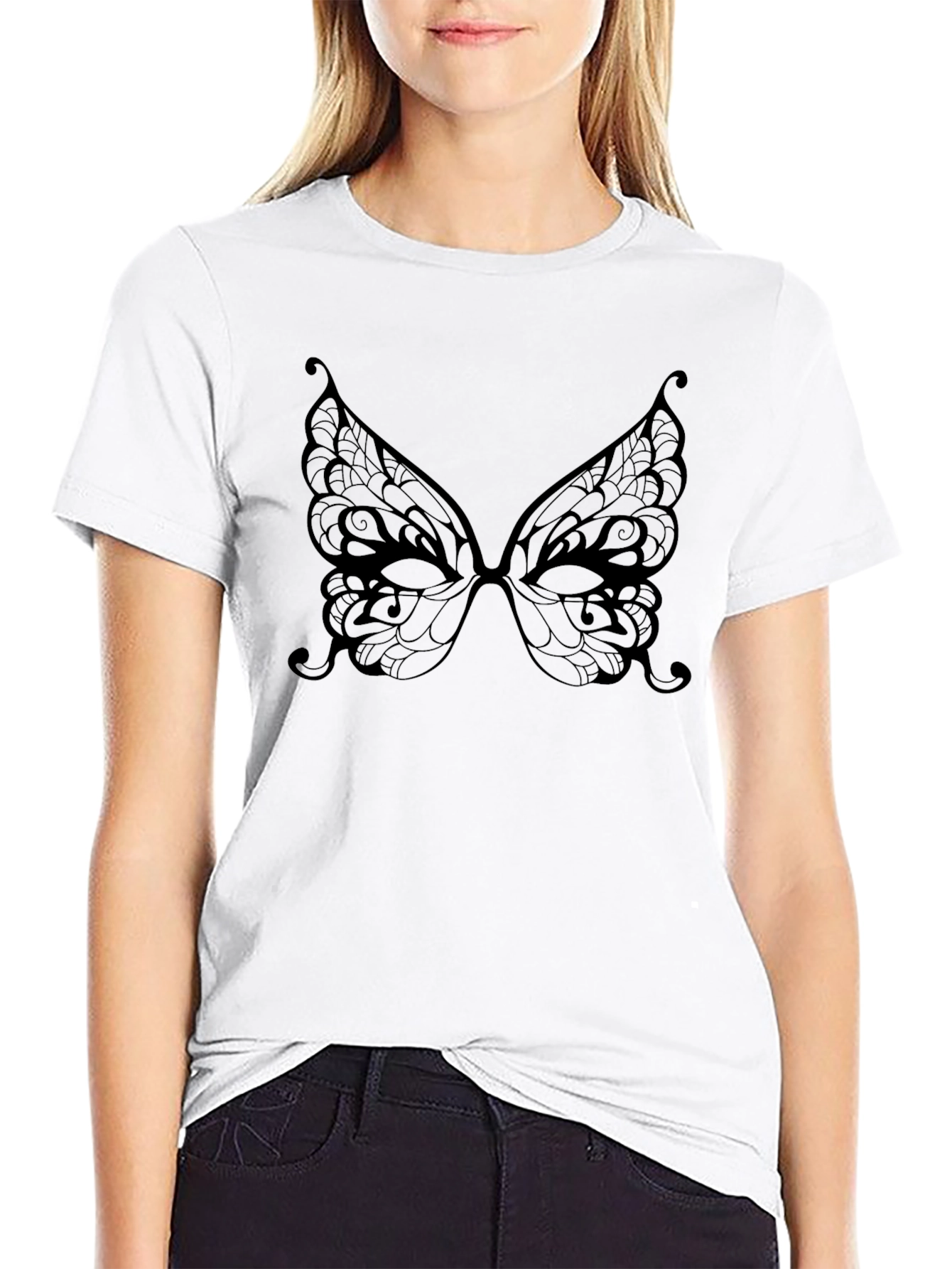 Butterfly Mask Graphic T-Shirt