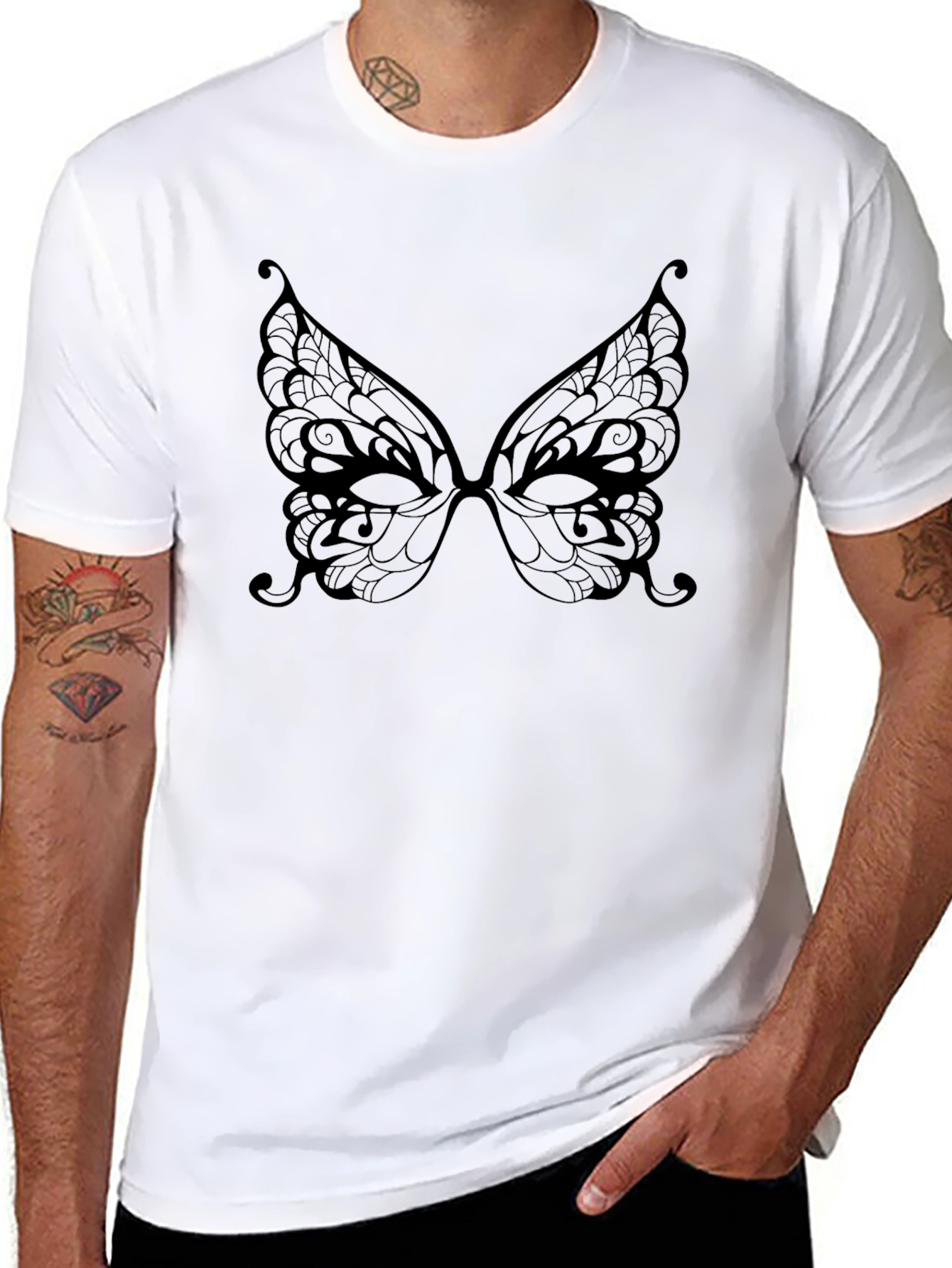 Butterfly Mask Graphic T-Shirt