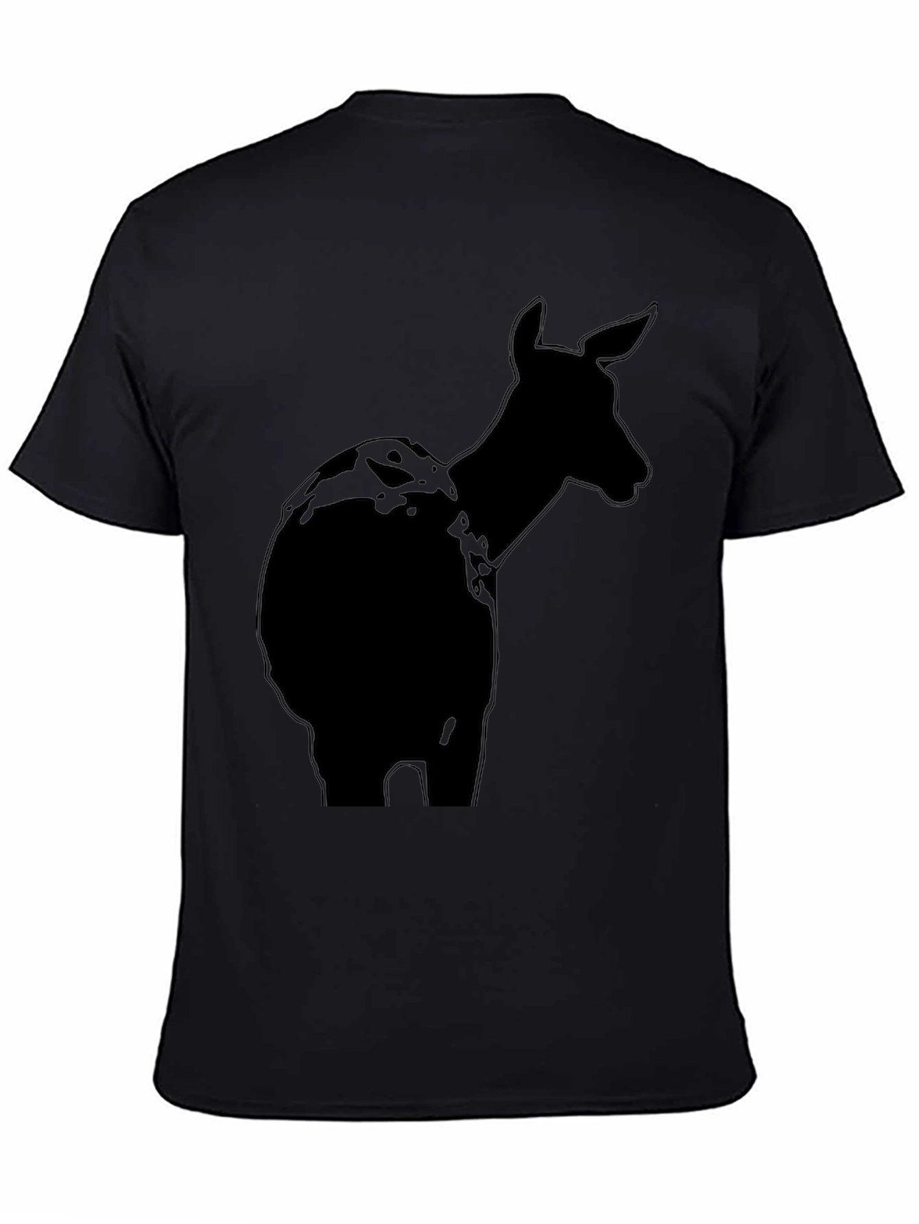 Deer Silhouette Black T-Shirt