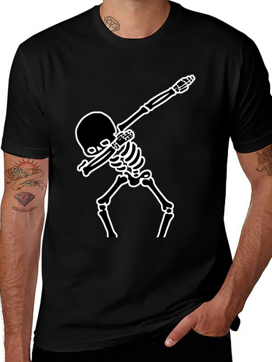 Dabbing Skeleton Graphic T-Shirt