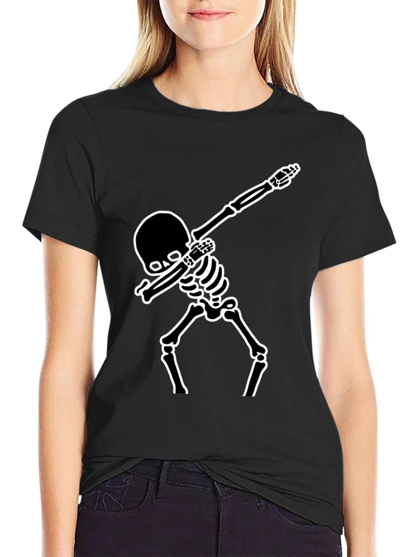 Dabbing Skeleton Graphic T-Shirt