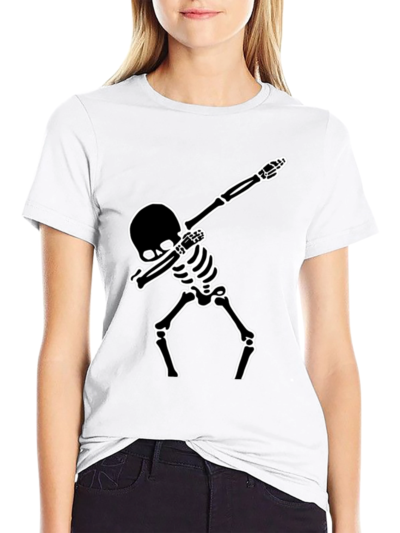 Dabbing Skeleton Graphic T-Shirt