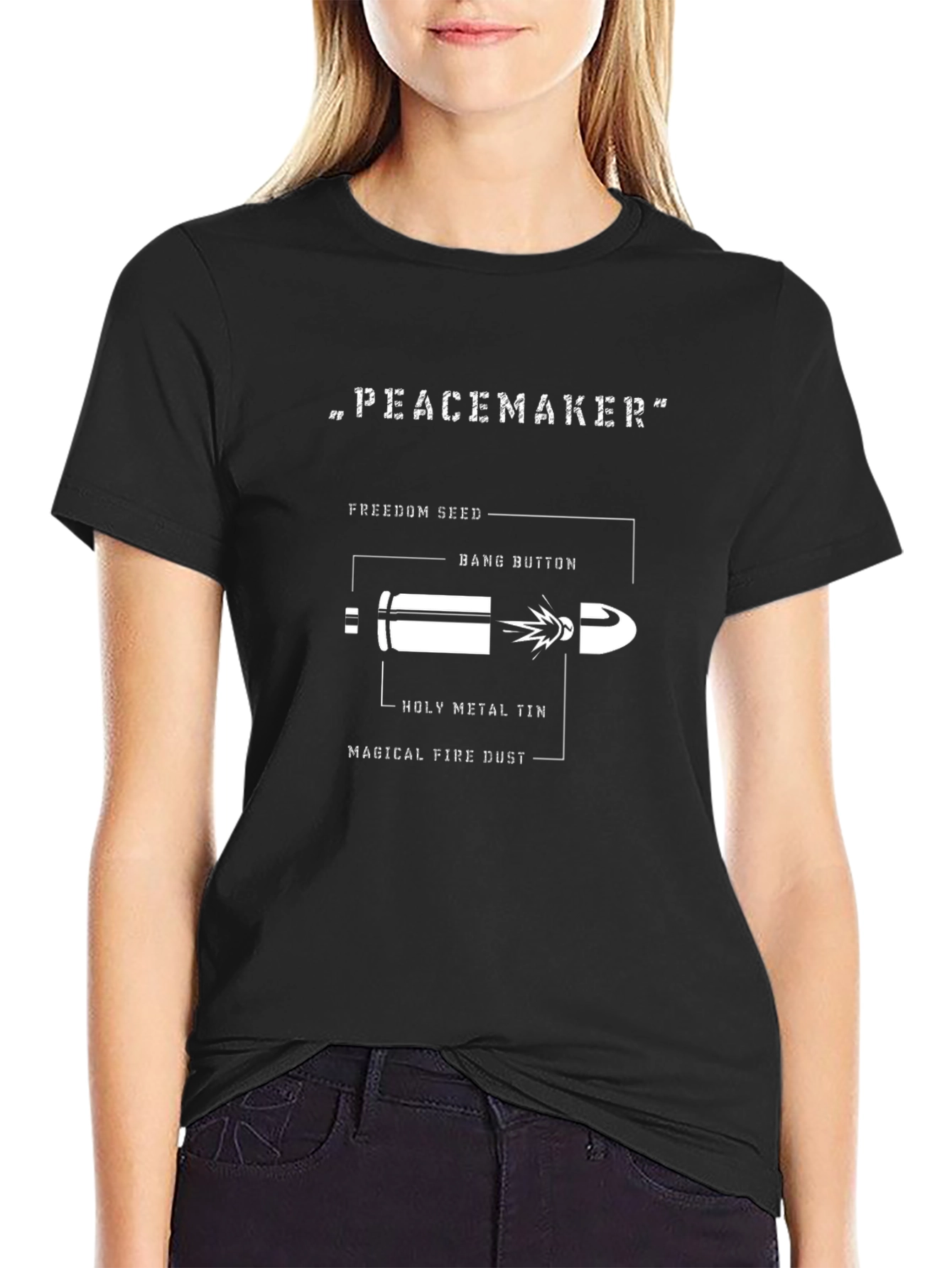 Peacemaker Bullet Graphic T-Shirt - Black