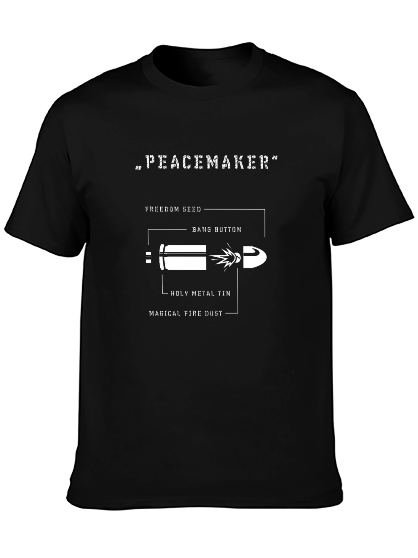 Peacemaker Bullet Graphic T-Shirt - Black