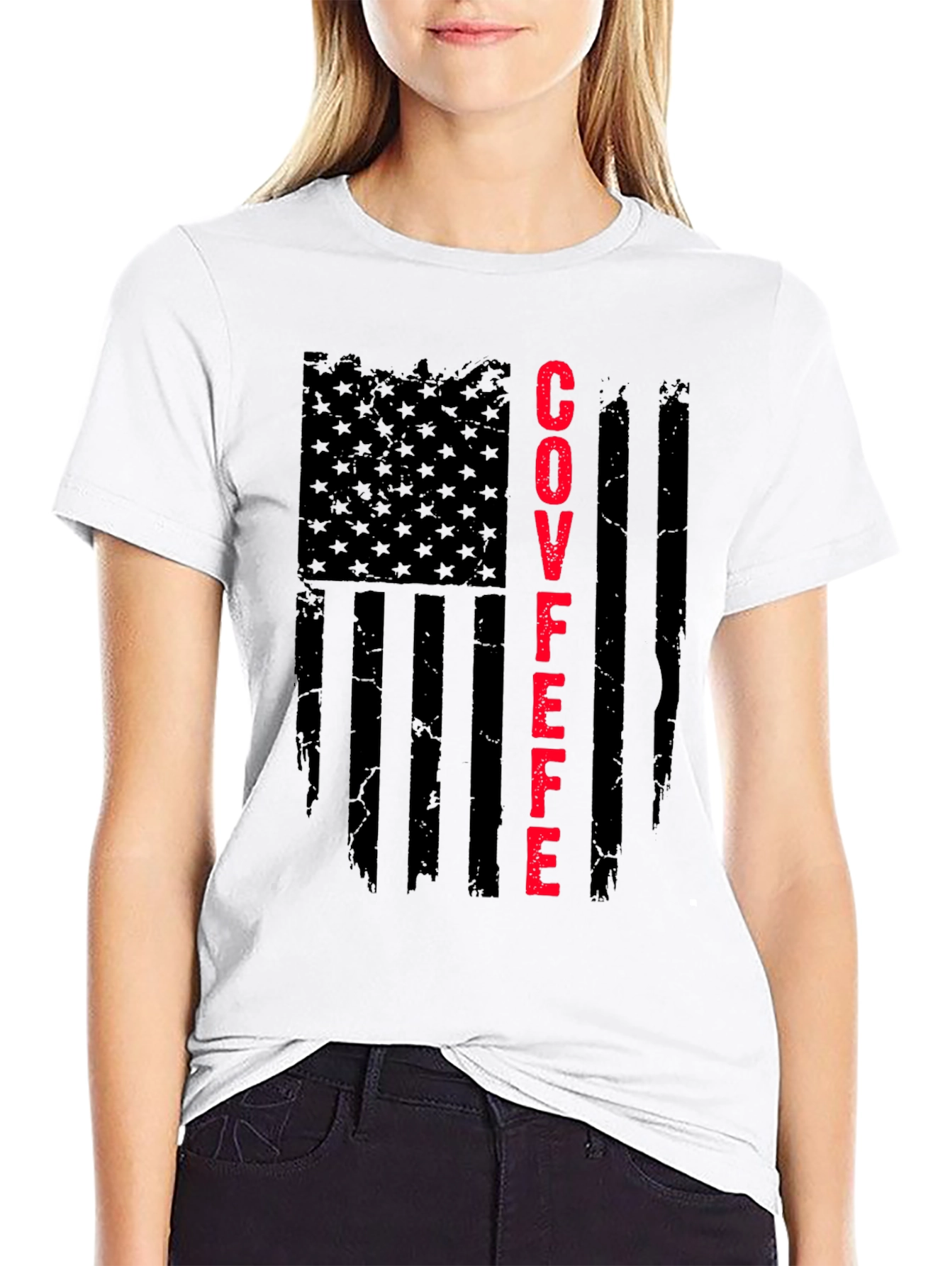 COVFEFE American Flag Graphic T-Shirt