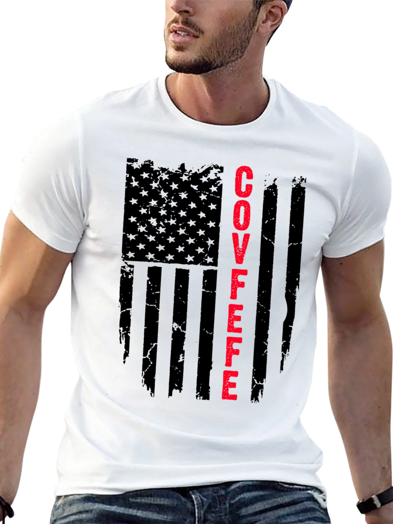 COVFEFE American Flag Graphic T-Shirt