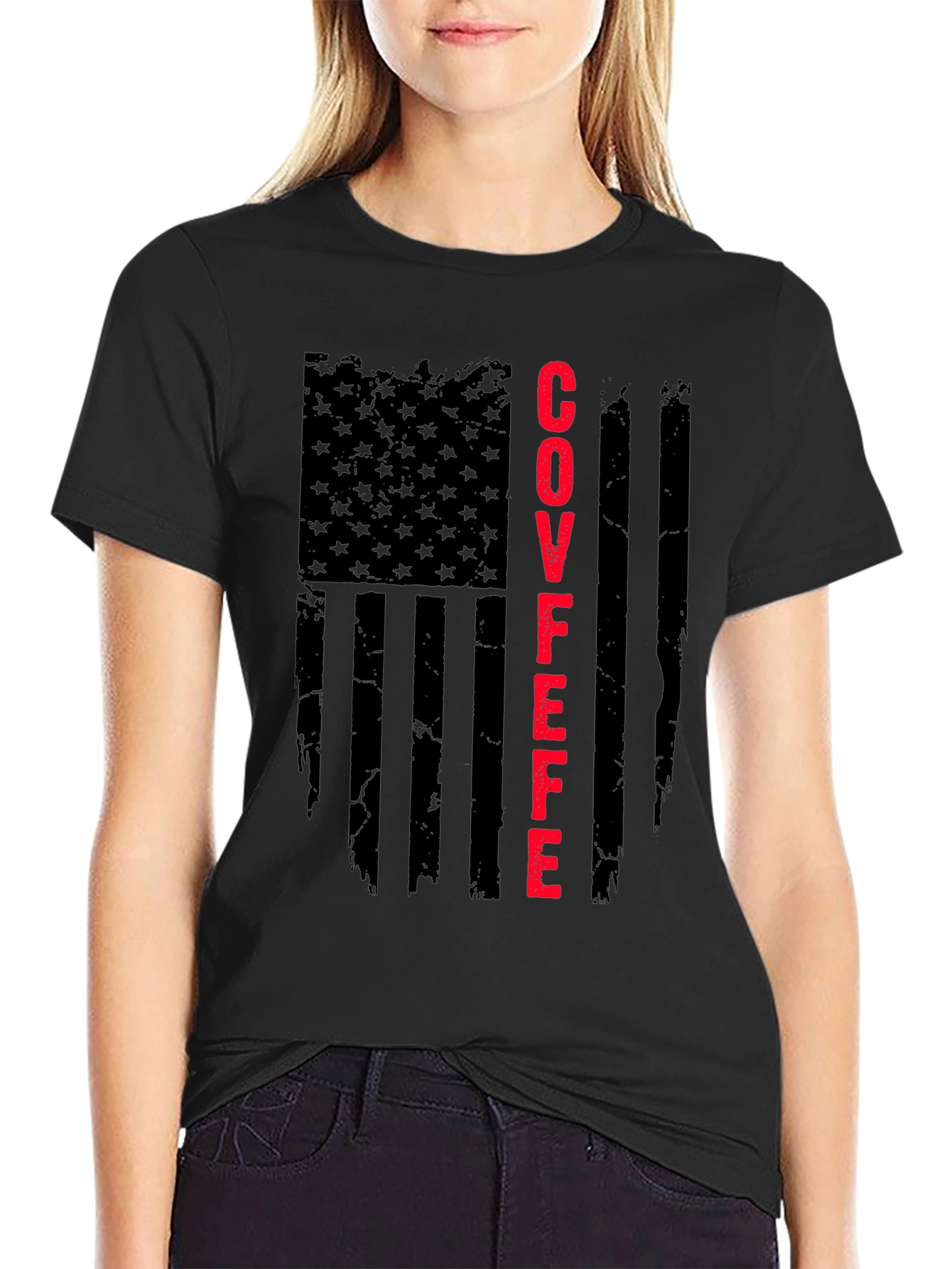 COVFEFE American Flag Graphic T-Shirt