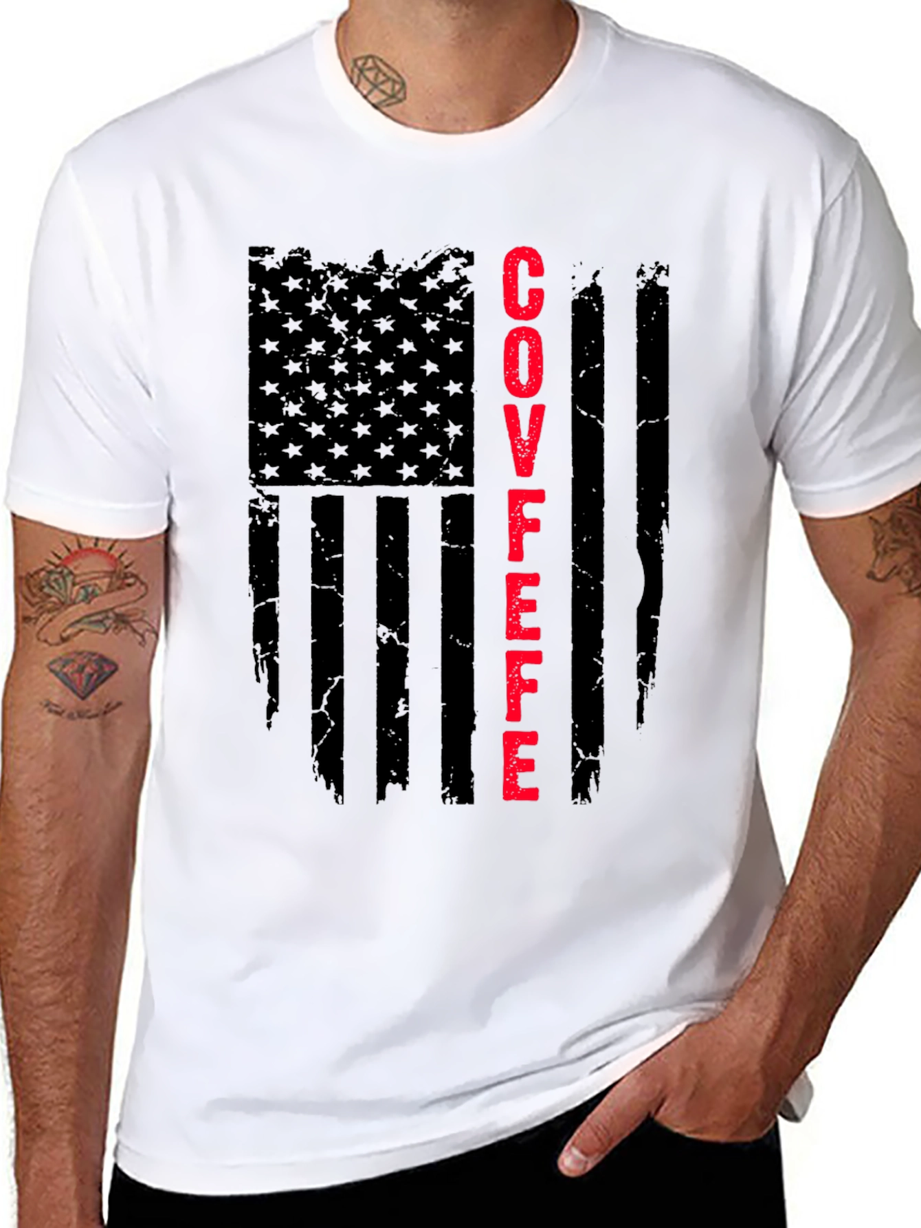 COVFEFE American Flag Graphic T-Shirt