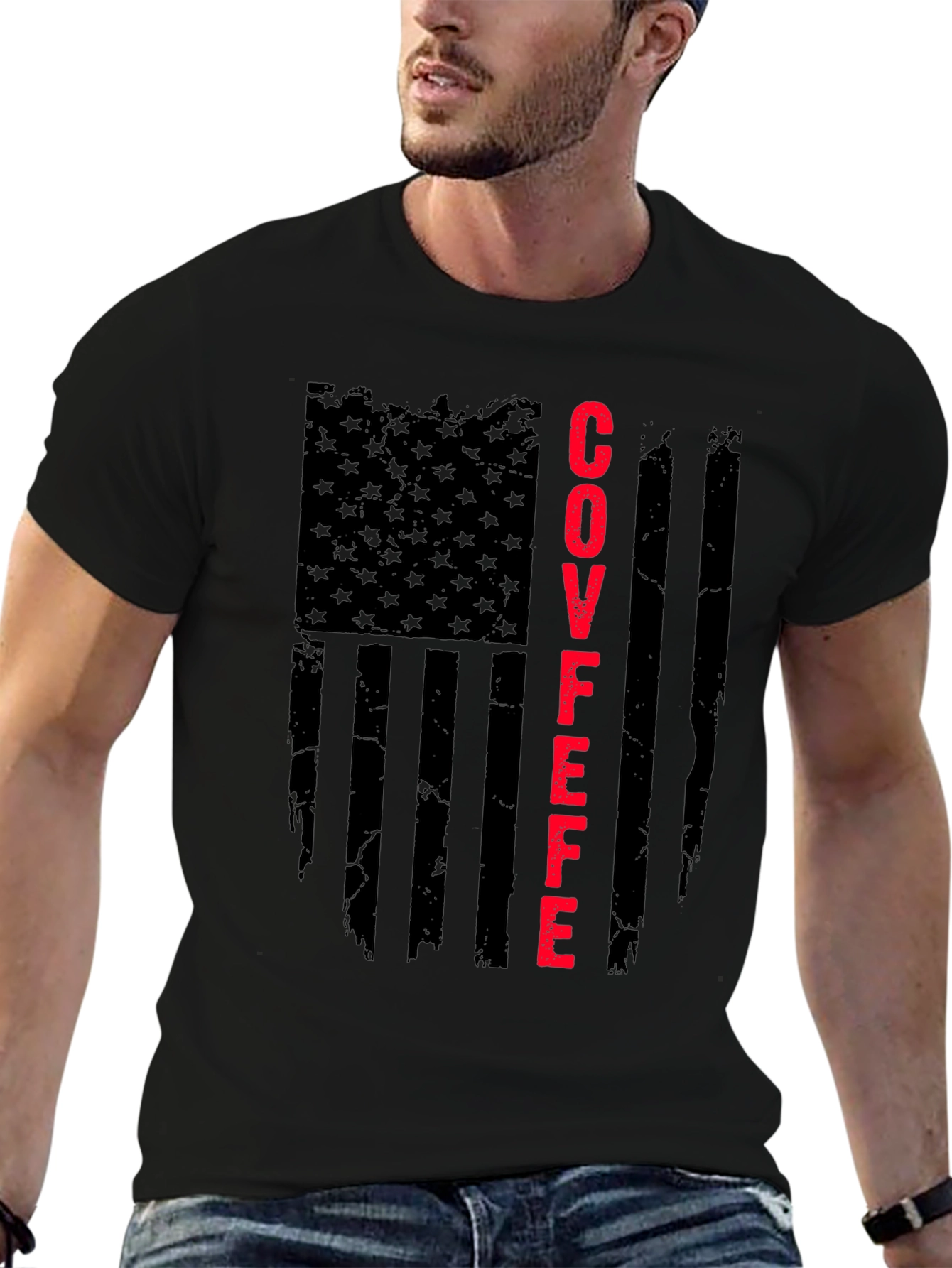 COVFEFE American Flag Graphic T-Shirt