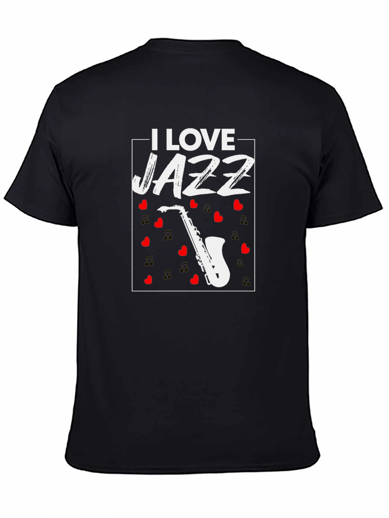 I Love Jazz Saxophone Graphic T-Shirt