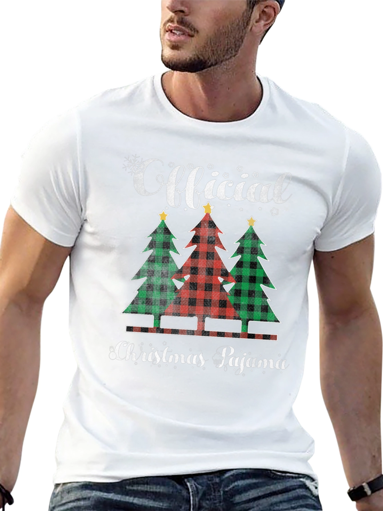 Official Christmas Pajama Plaid Tree Tee