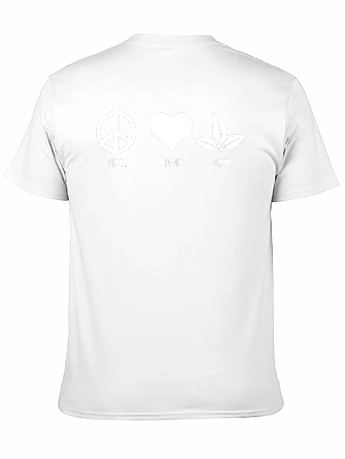Peace Love Vegan Graphic T-Shirt - Unisex