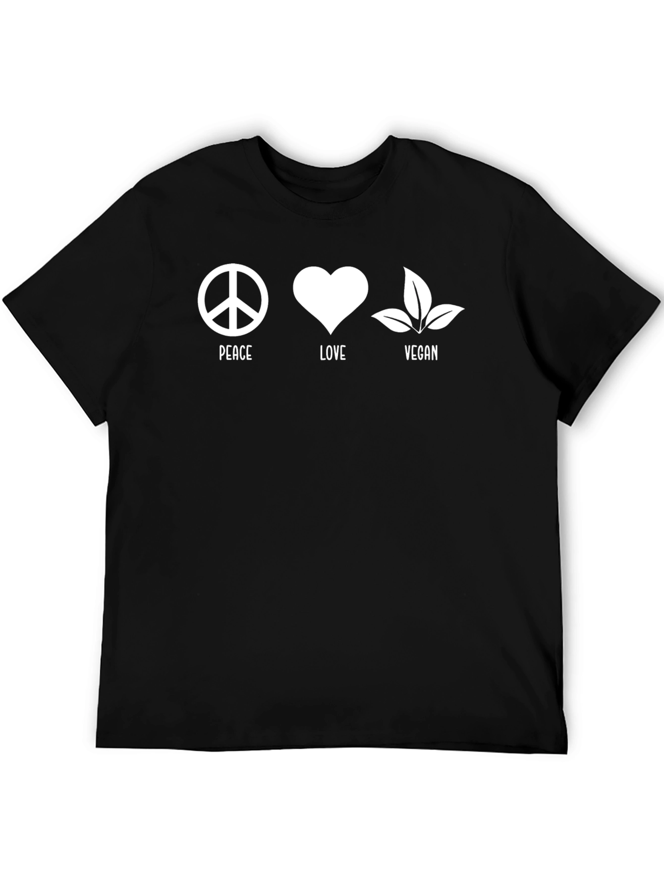 Peace Love Vegan Graphic T-Shirt - Unisex