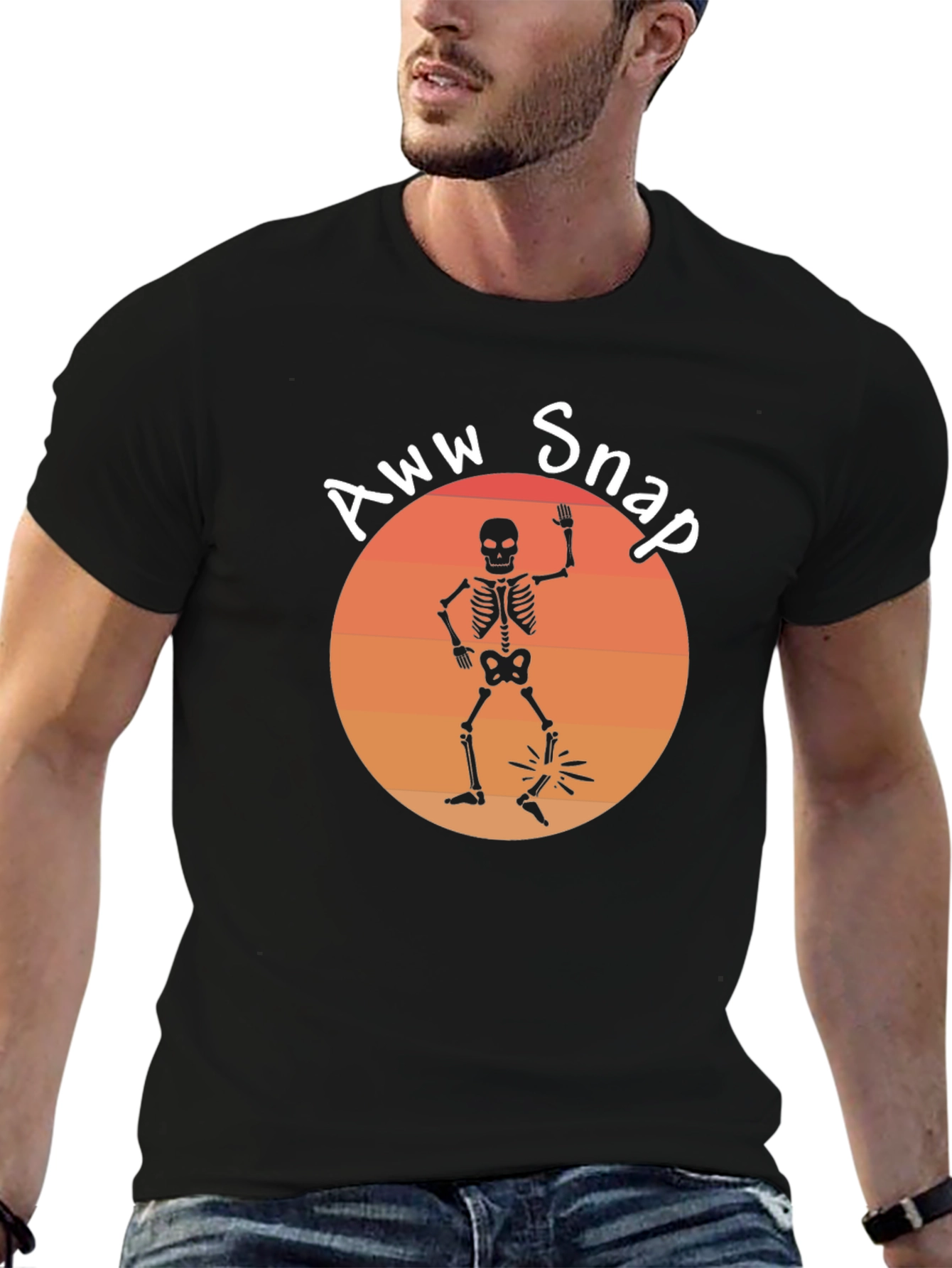 Aww Snap Skeleton Graphic Tee - Humor Shirt